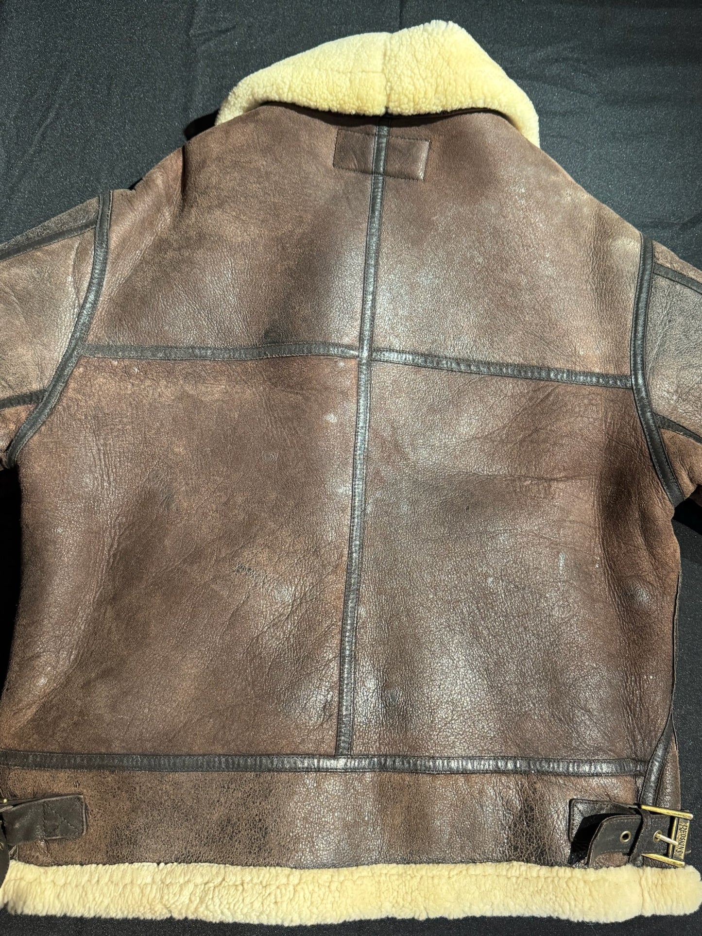 VINTAGE 90s REDSKINS BOMBARDIER SHEARLING JACKET SZ: M