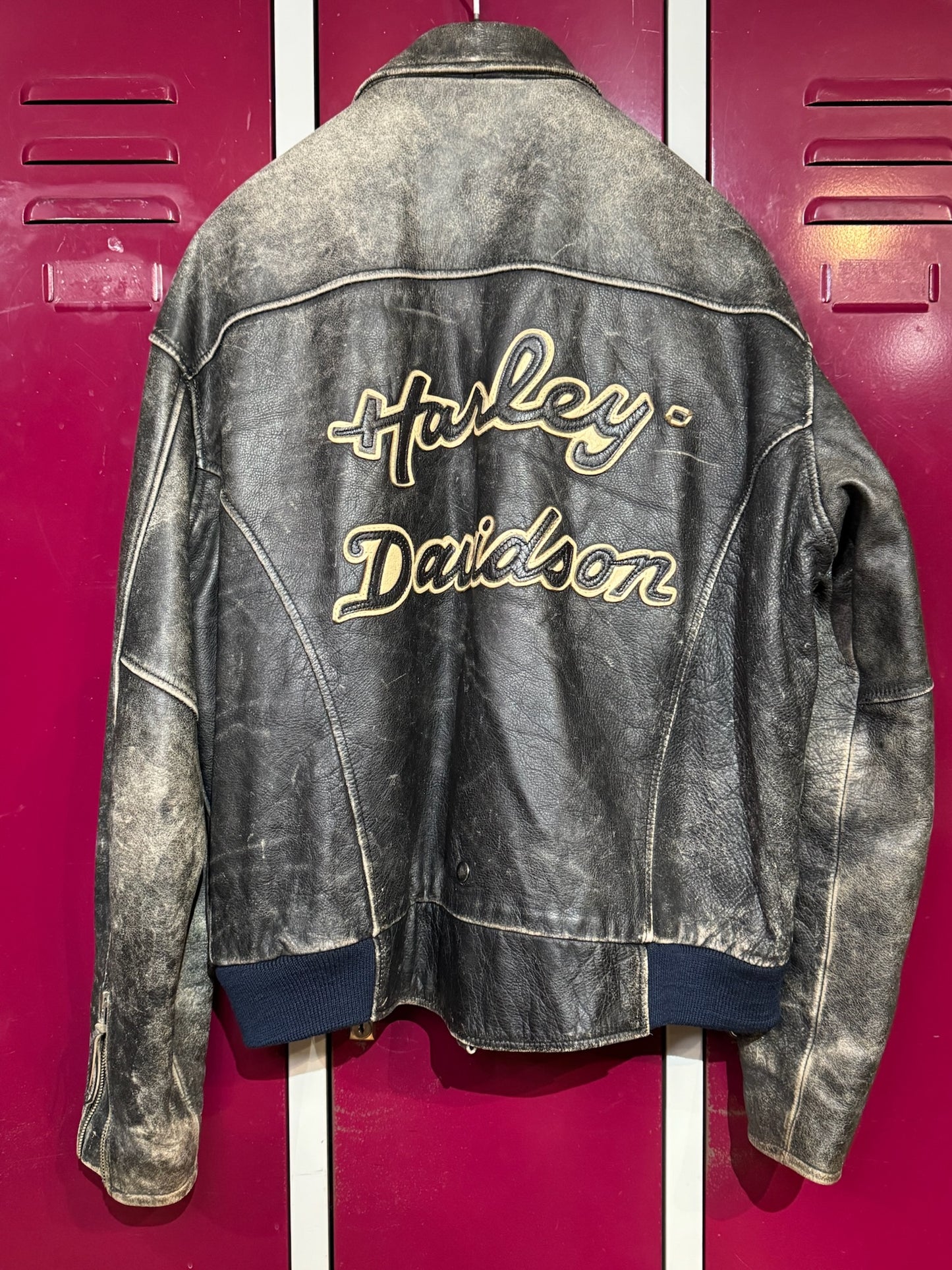 VINTAGE HARLEY DAVIDSON LEATHER JACKET SZ: L