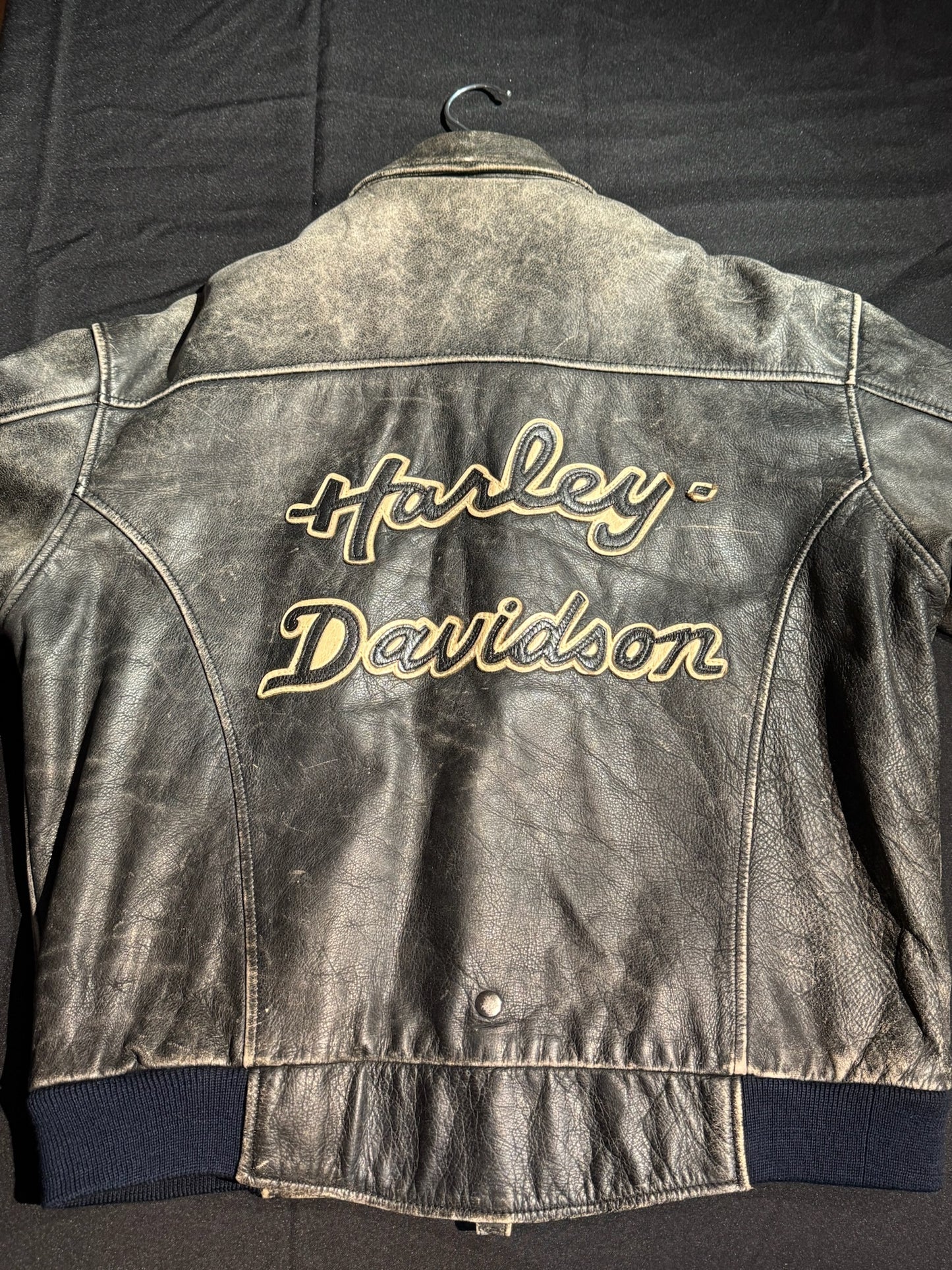 VINTAGE HARLEY DAVIDSON LEATHER JACKET SZ: L