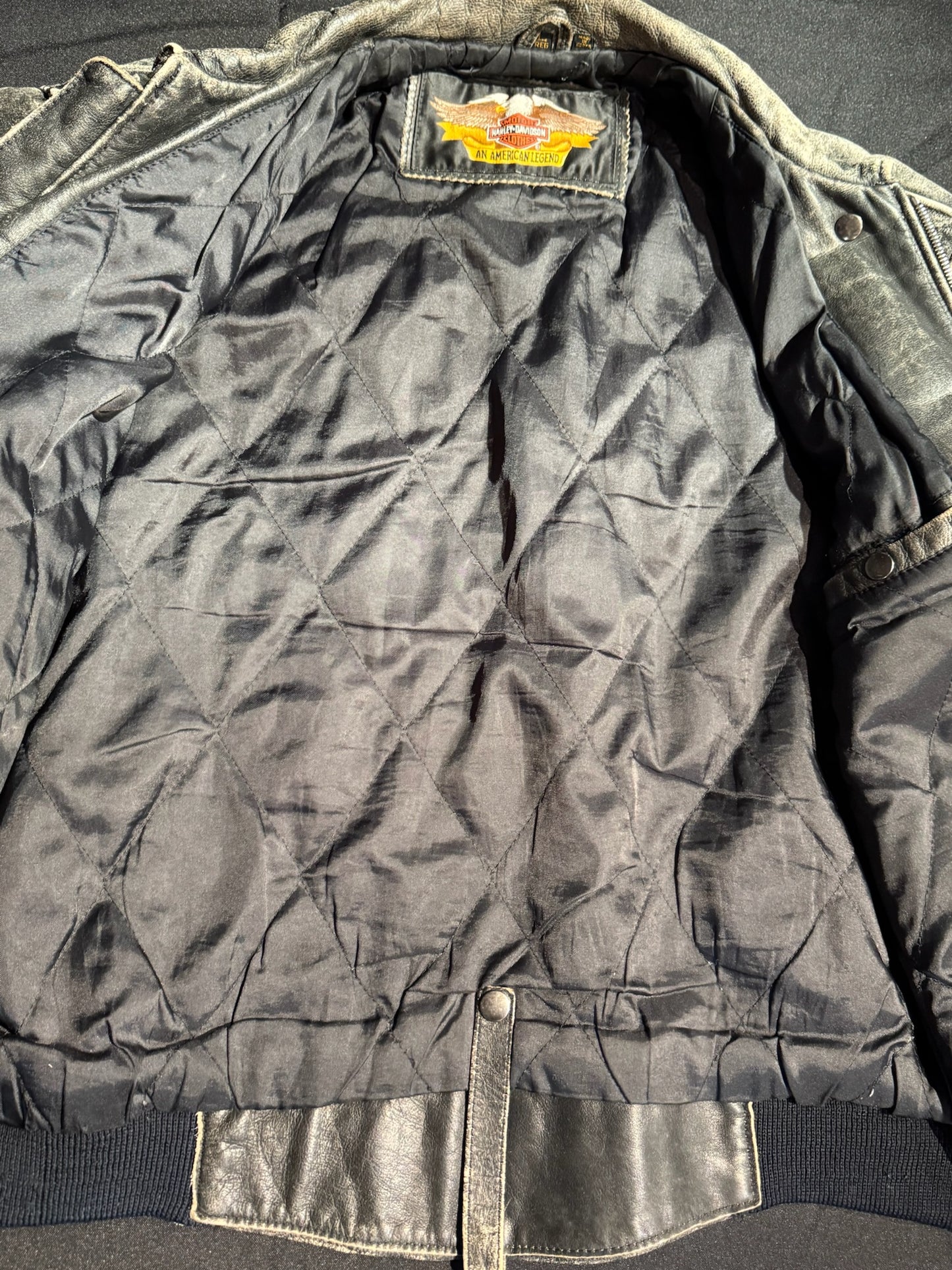 VINTAGE HARLEY DAVIDSON LEATHER JACKET SZ: L