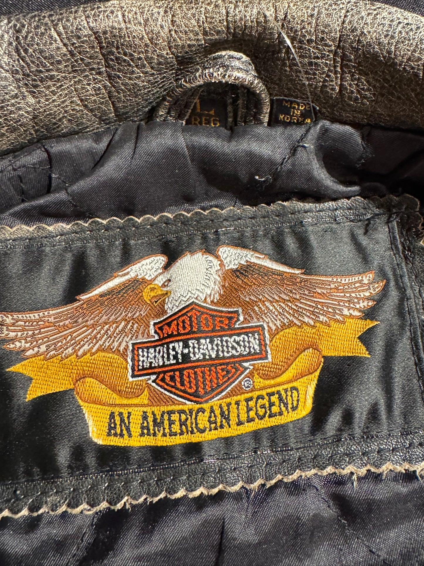 VINTAGE HARLEY DAVIDSON LEATHER JACKET SZ: L