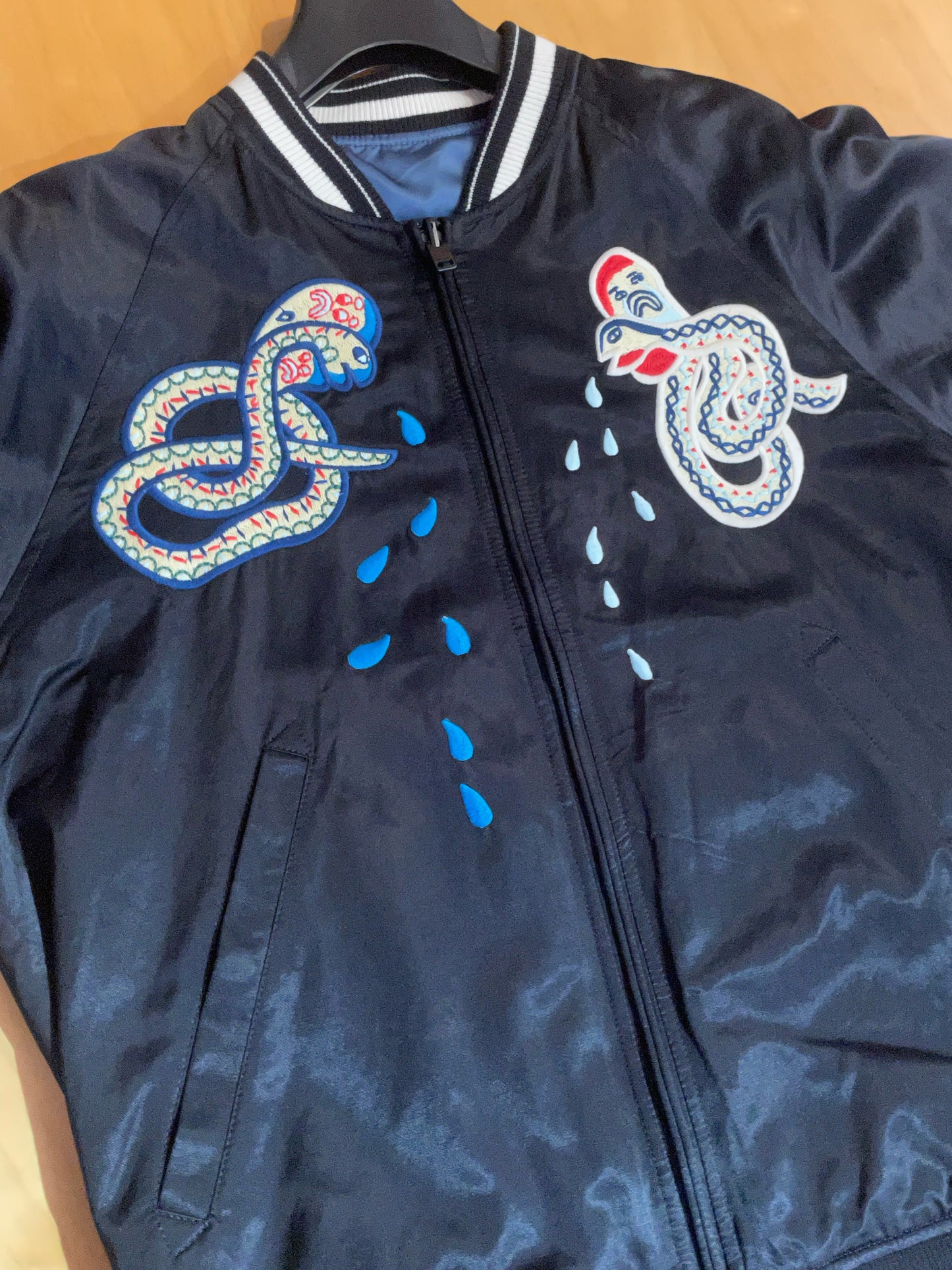 DIESEL REVERSIBLE SATIN SOUVENIR JACKET SZ: L