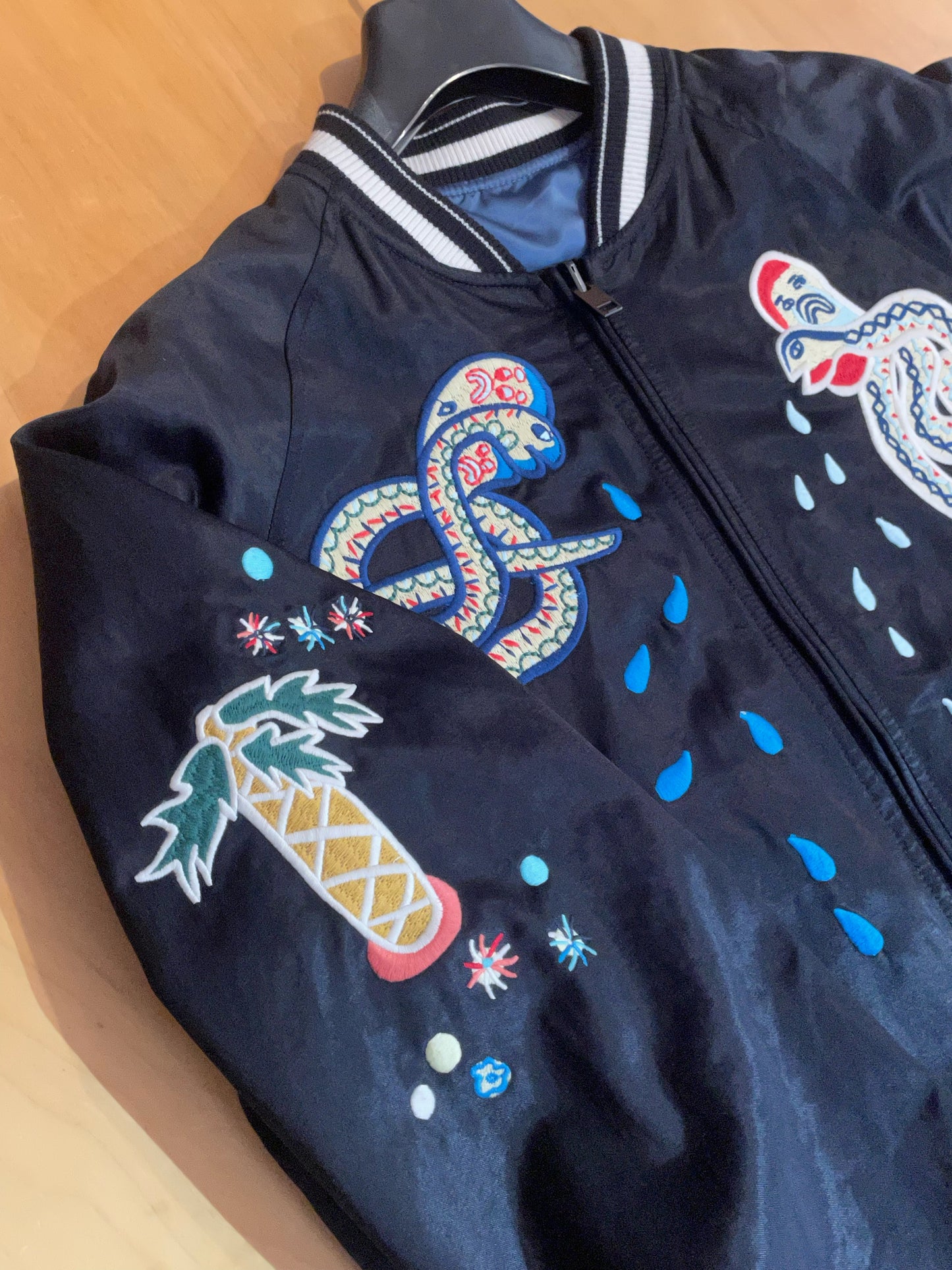 DIESEL REVERSIBLE SATIN SOUVENIR JACKET SZ: L