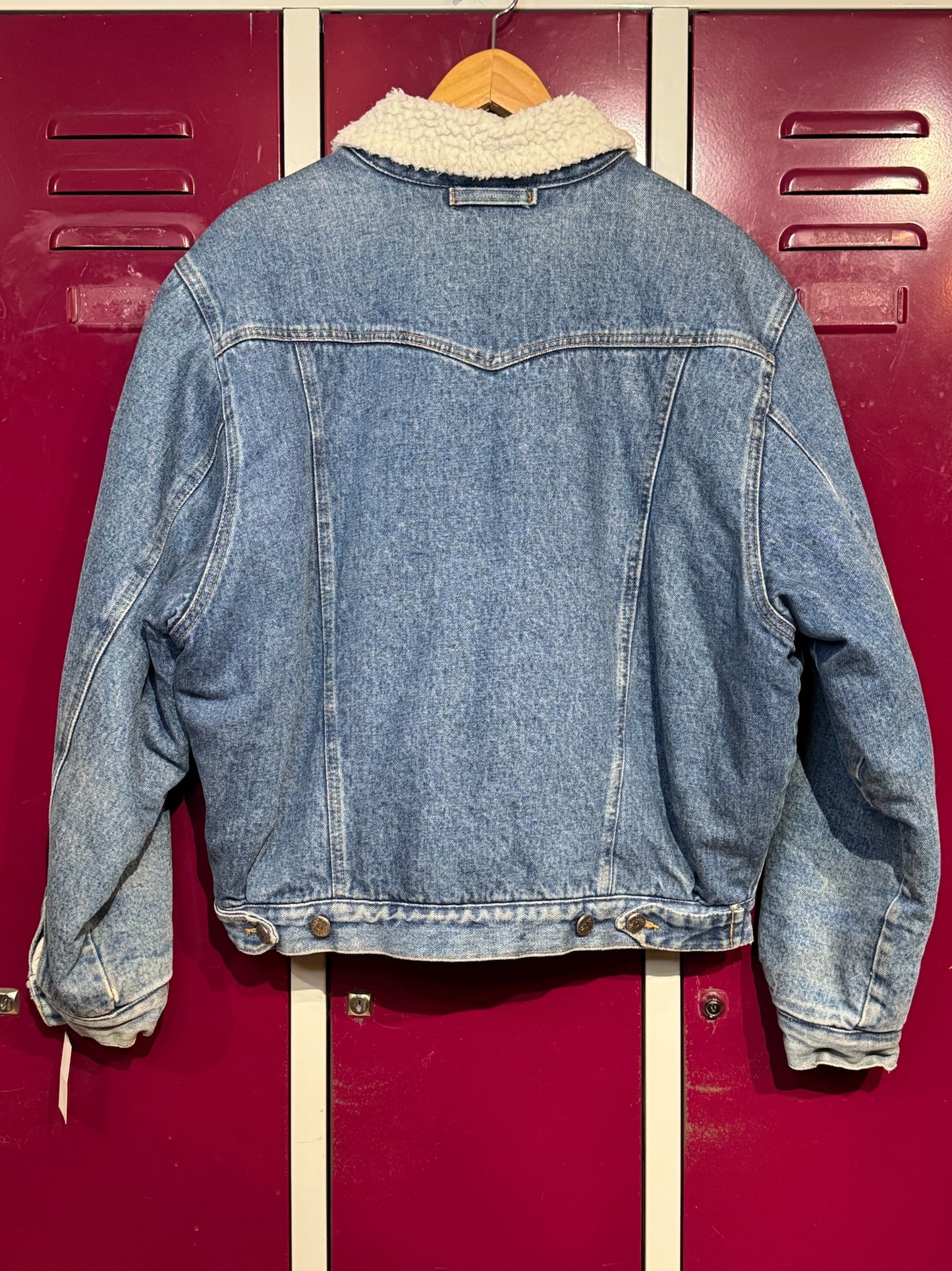 VINTAGE 80s GENERAL COMPANY SHERPA DENIM JACKET SZ: L (WMN)