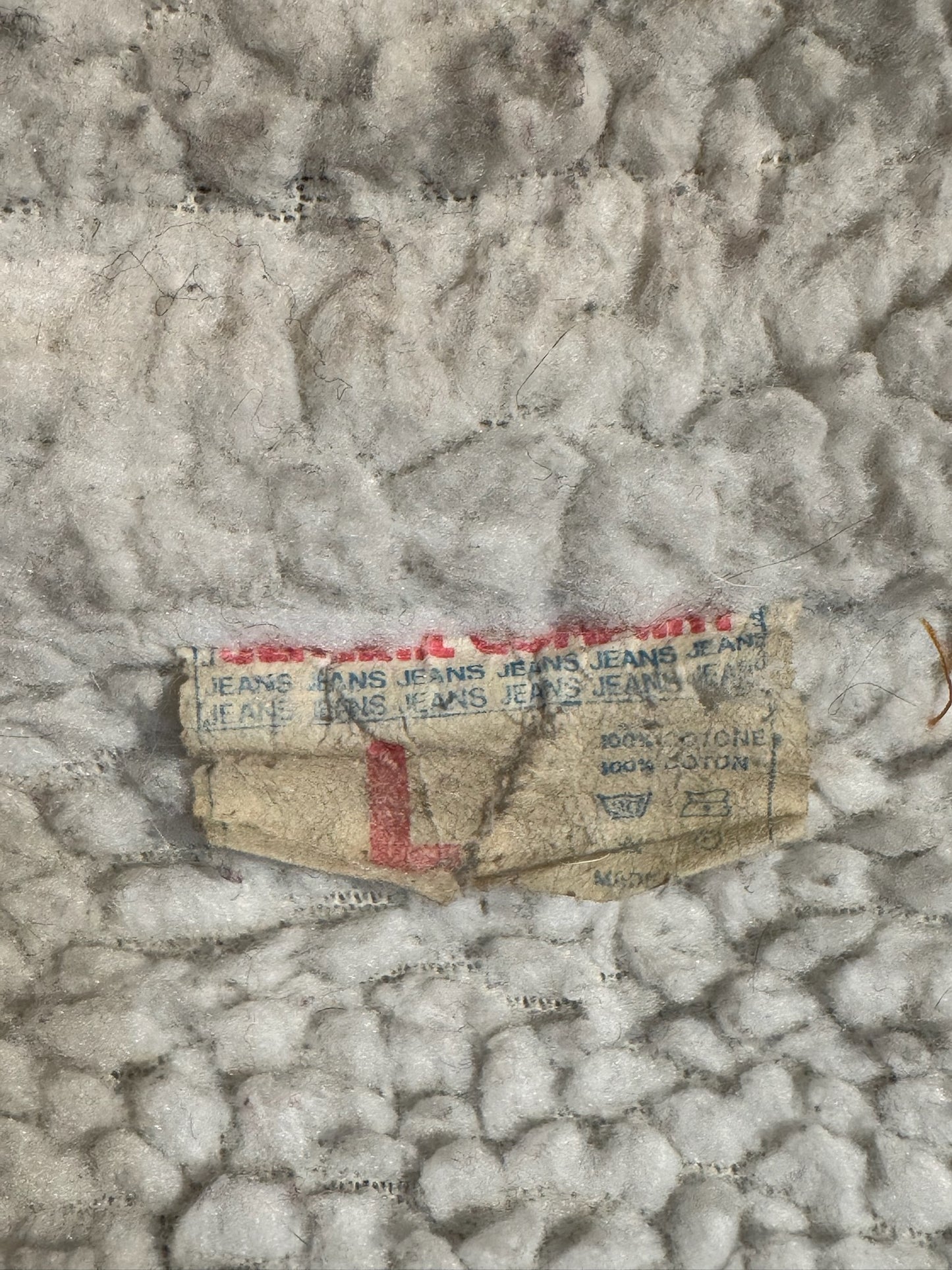 VINTAGE 80s GENERAL COMPANY SHERPA DENIM JACKET SZ: L (WMN)