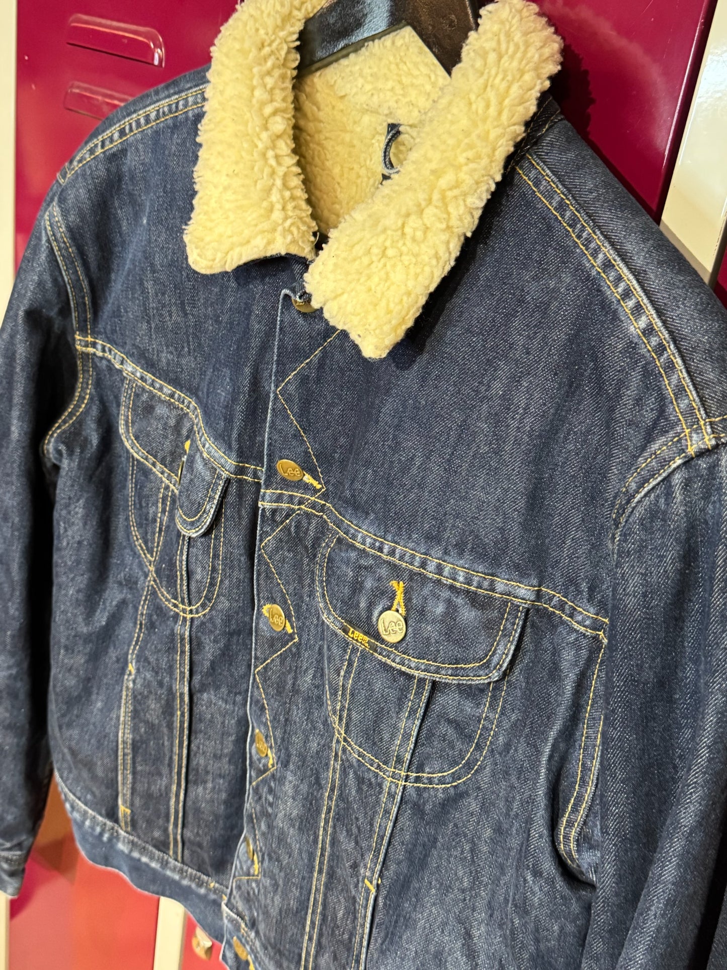 LEE RIDER SHERPA DENIM JACKET SZ: M