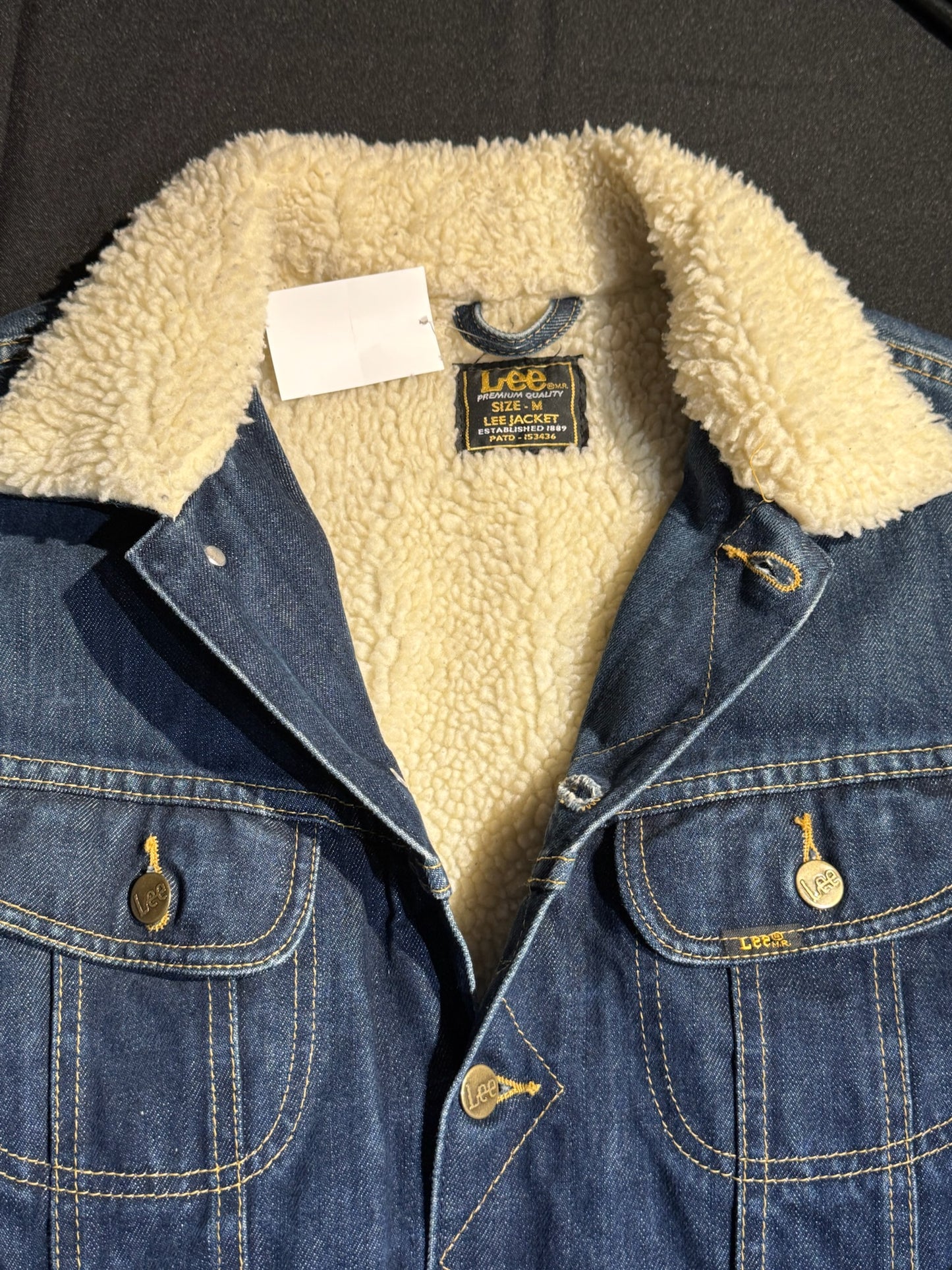 LEE RIDER SHERPA DENIM JACKET SZ: M