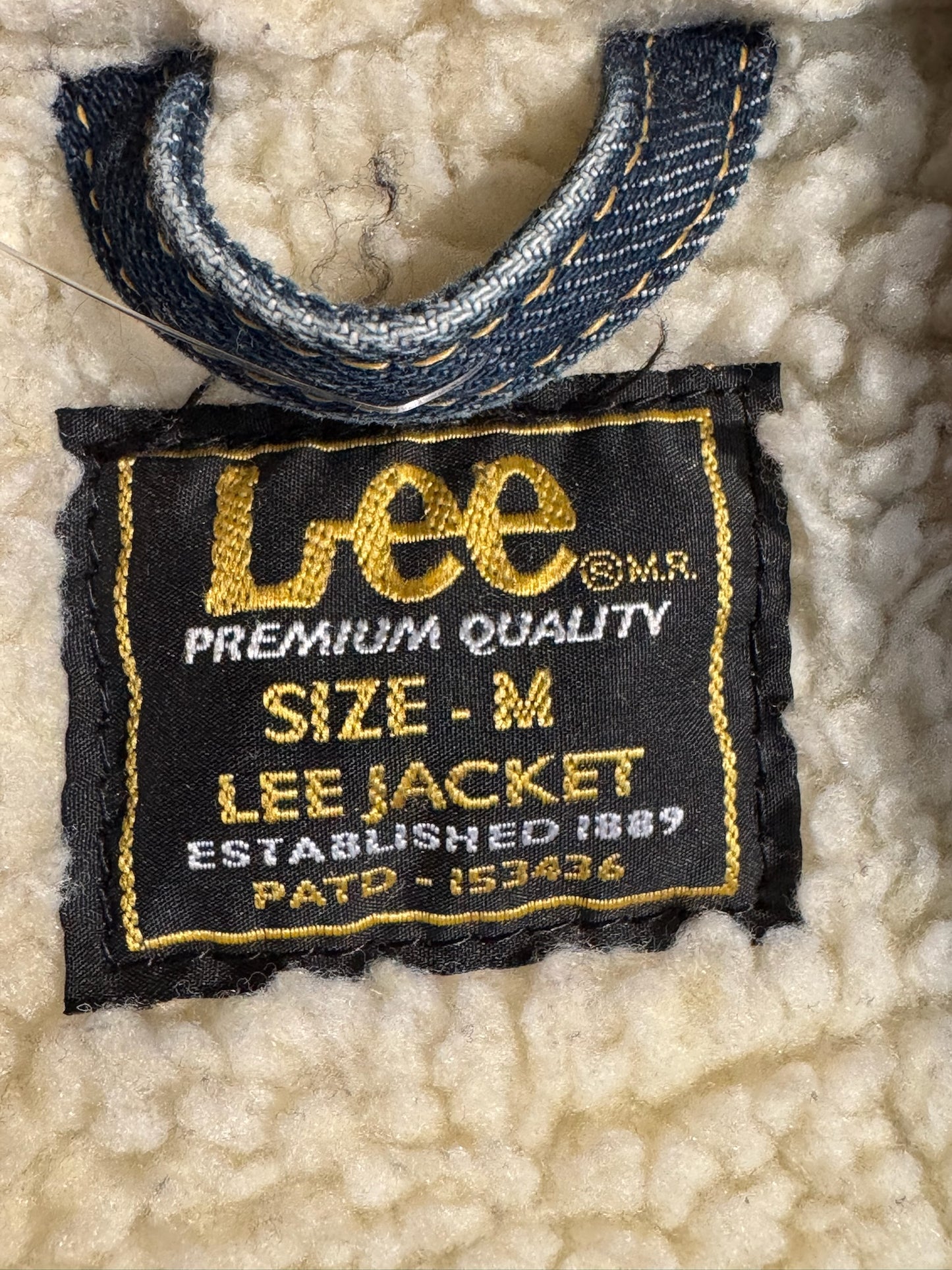 LEE RIDER SHERPA DENIM JACKET SZ: M