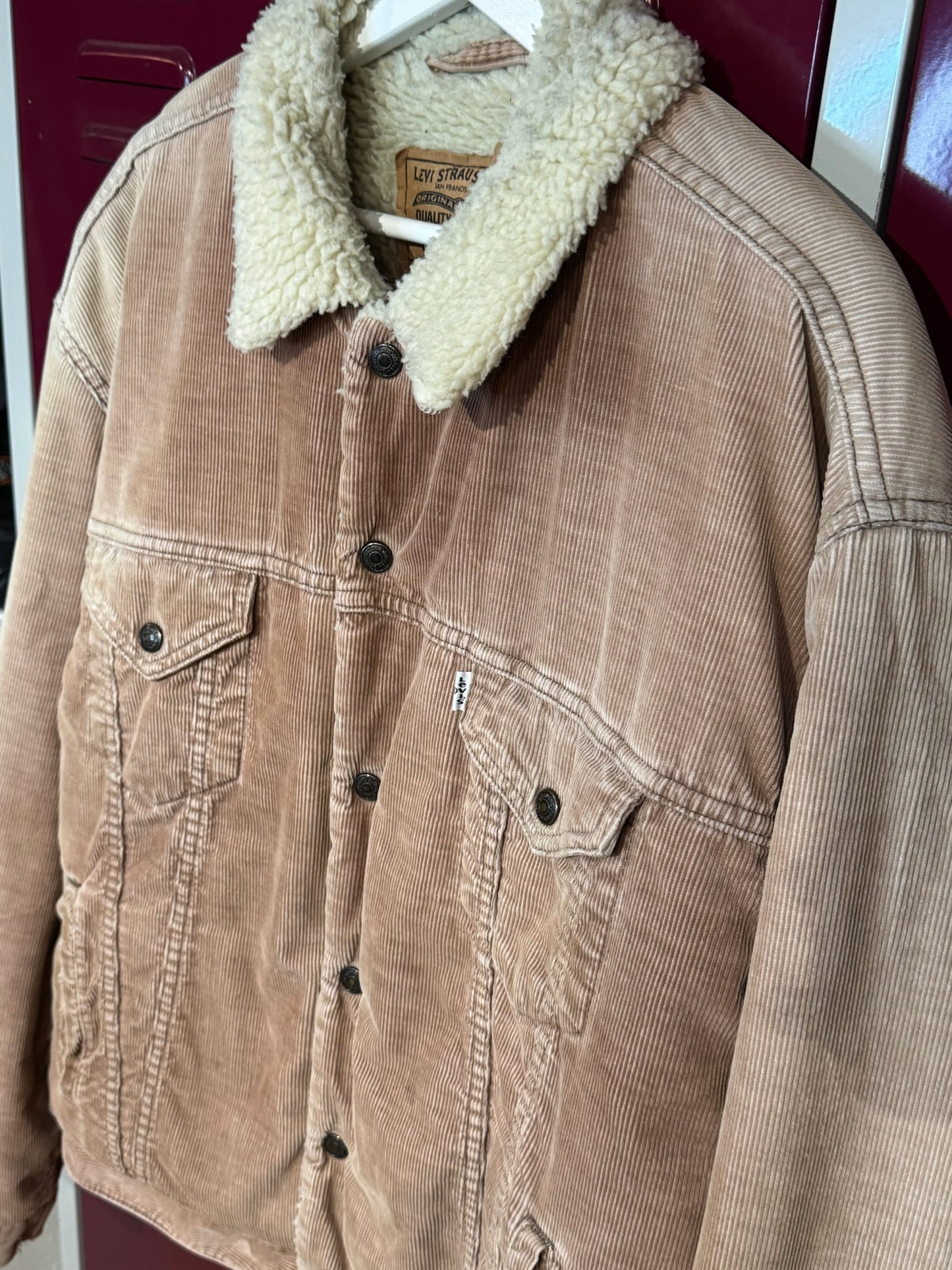 LEVI'S VINTAGE 90s CORDUROY SHERPA DENIM JACKET SZ: XXL