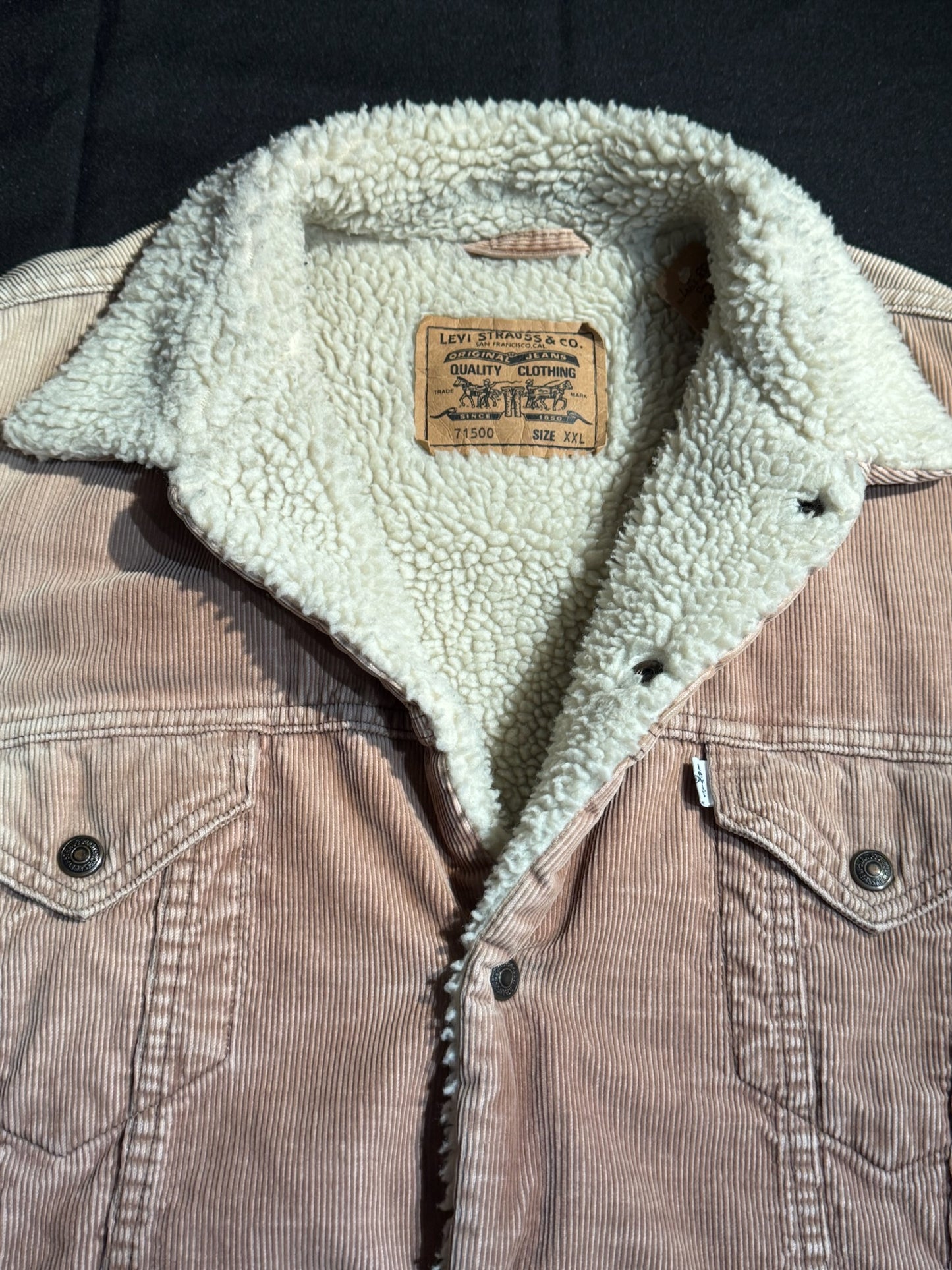 LEVI'S VINTAGE 90s CORDUROY SHERPA DENIM JACKET SZ: XXL