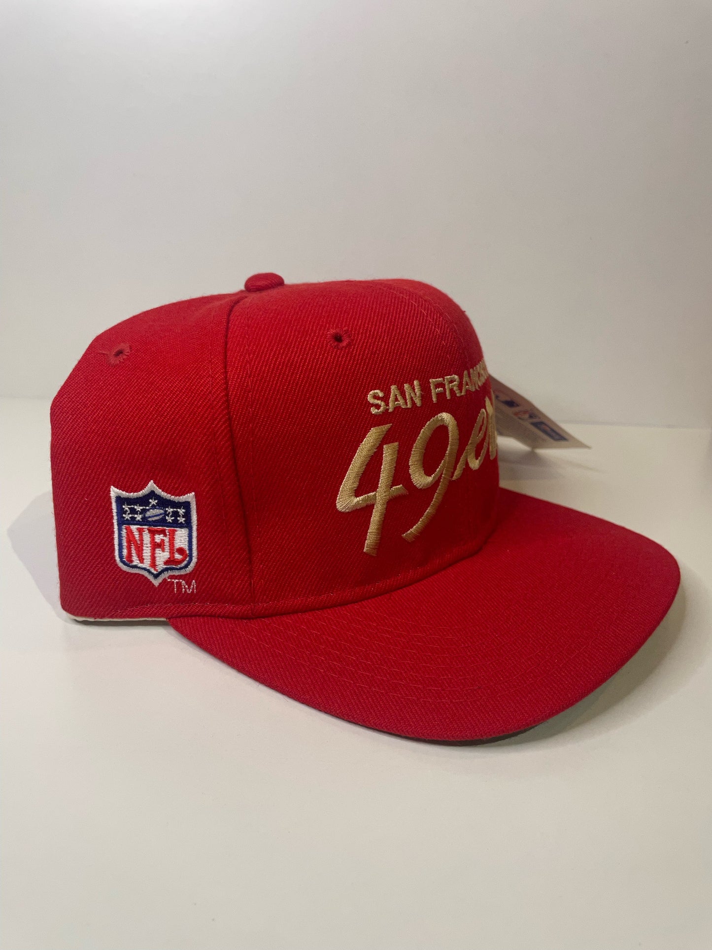 "DS" VINTAGE 90s SAN FRANCISCO 49ERS SPORTS SPECIALTIES SCRIPT SNAPBACK HAT