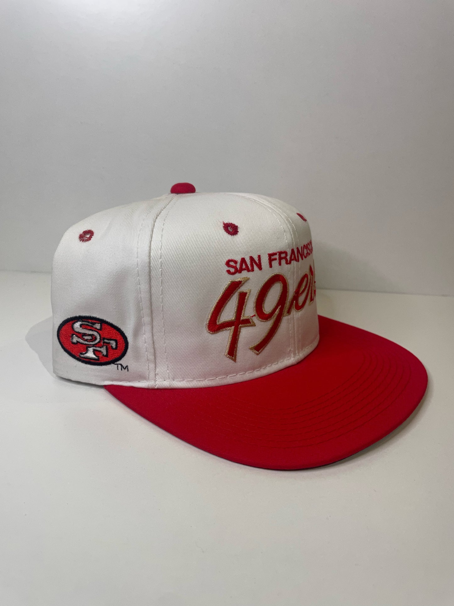 "DS" VINTAGE 90s SAN FRANCISCO 49ERS SPORTS SPECIALTIES SCRIPT SNAPBACK HAT