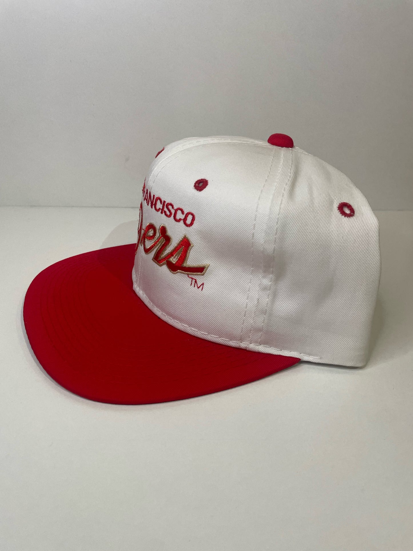 "DS" VINTAGE 90s SAN FRANCISCO 49ERS SPORTS SPECIALTIES SCRIPT SNAPBACK HAT