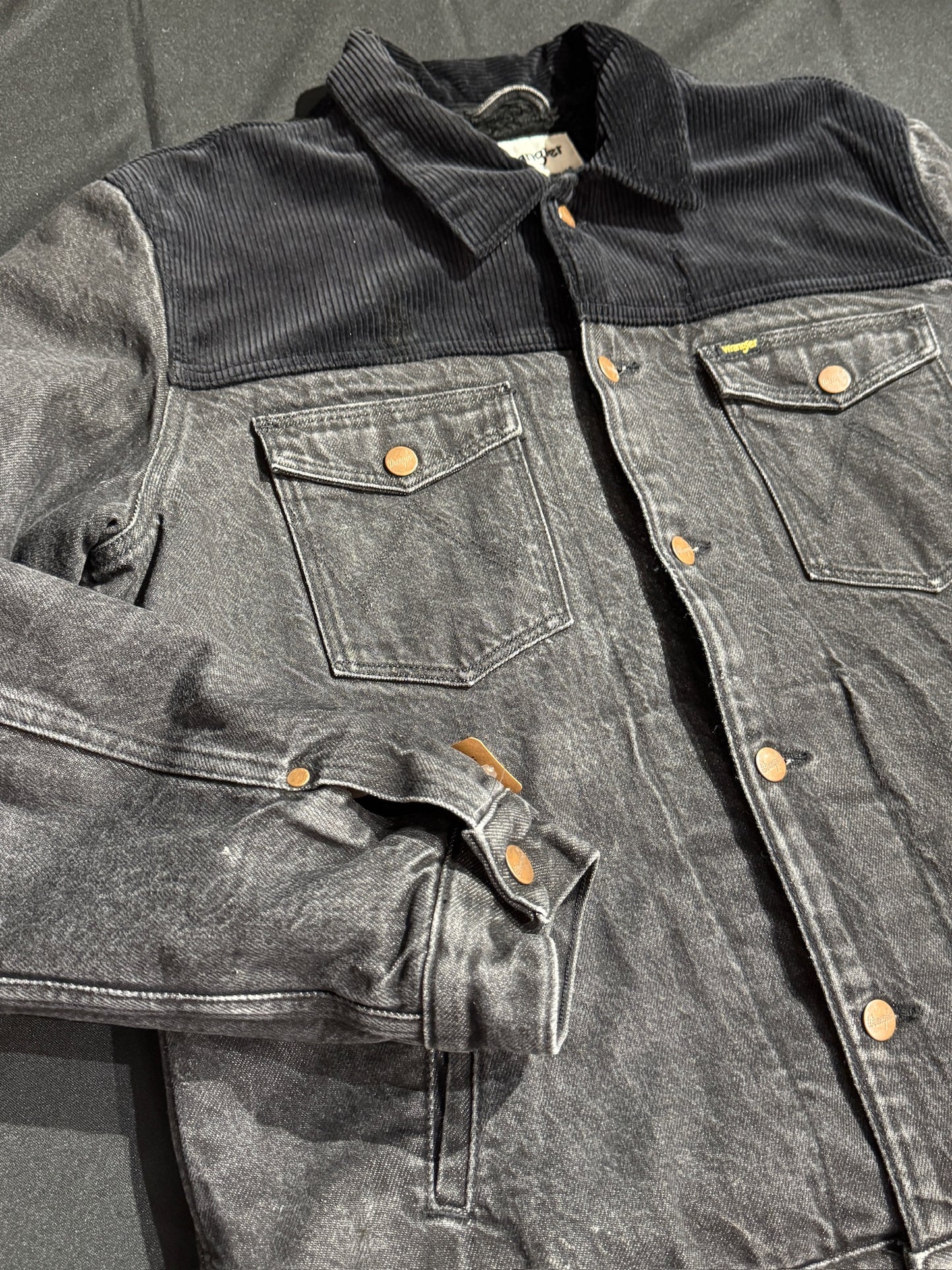 WRANGLER SHERPA DENIM & CORDUROY JACKET SZ: XL