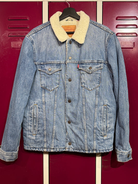LEVI'S SHERPA "MADE IN U.S.A" DENIM JACKET SZ: M