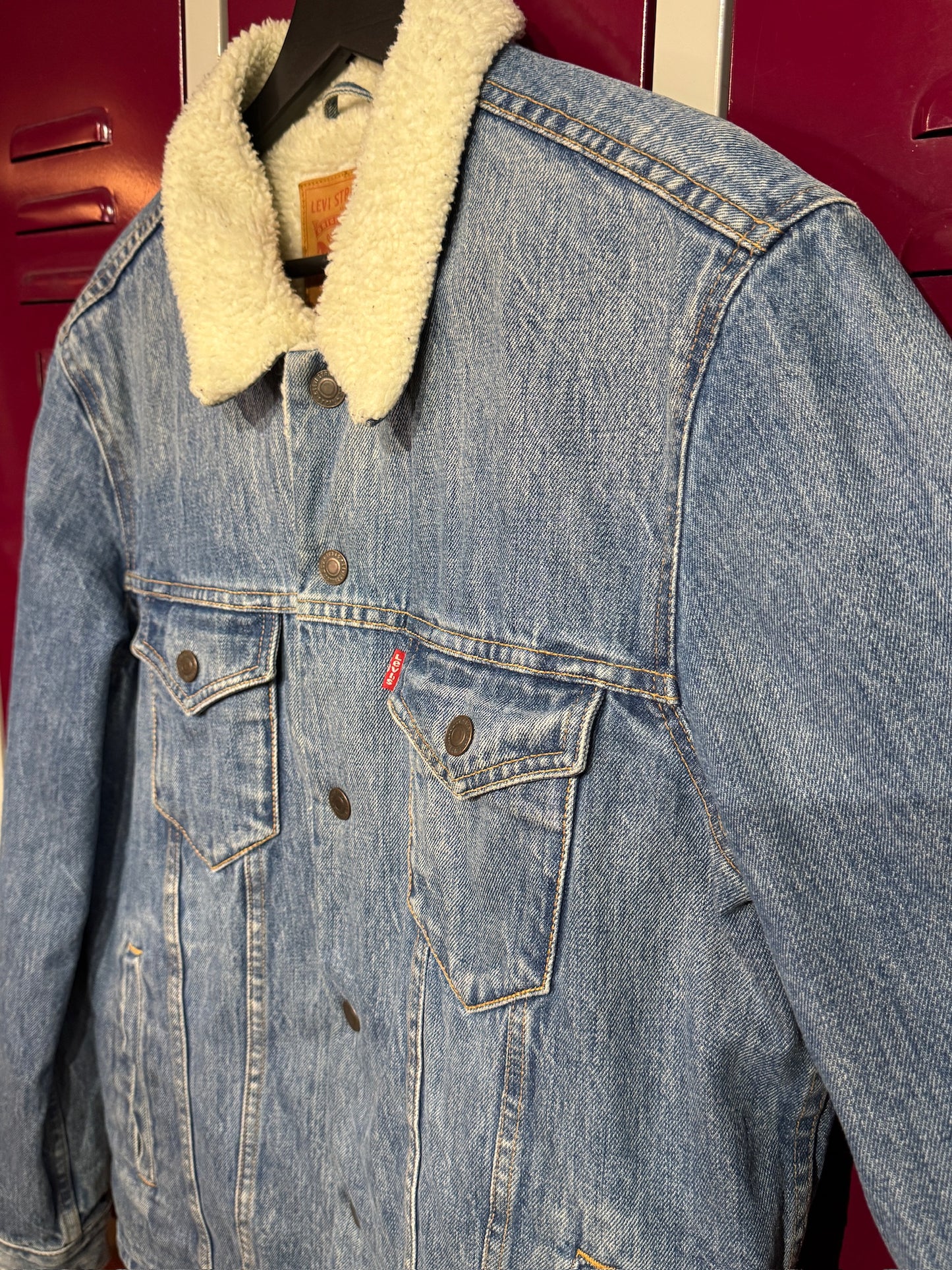 LEVI'S SHERPA "MADE IN U.S.A" DENIM JACKET SZ: M