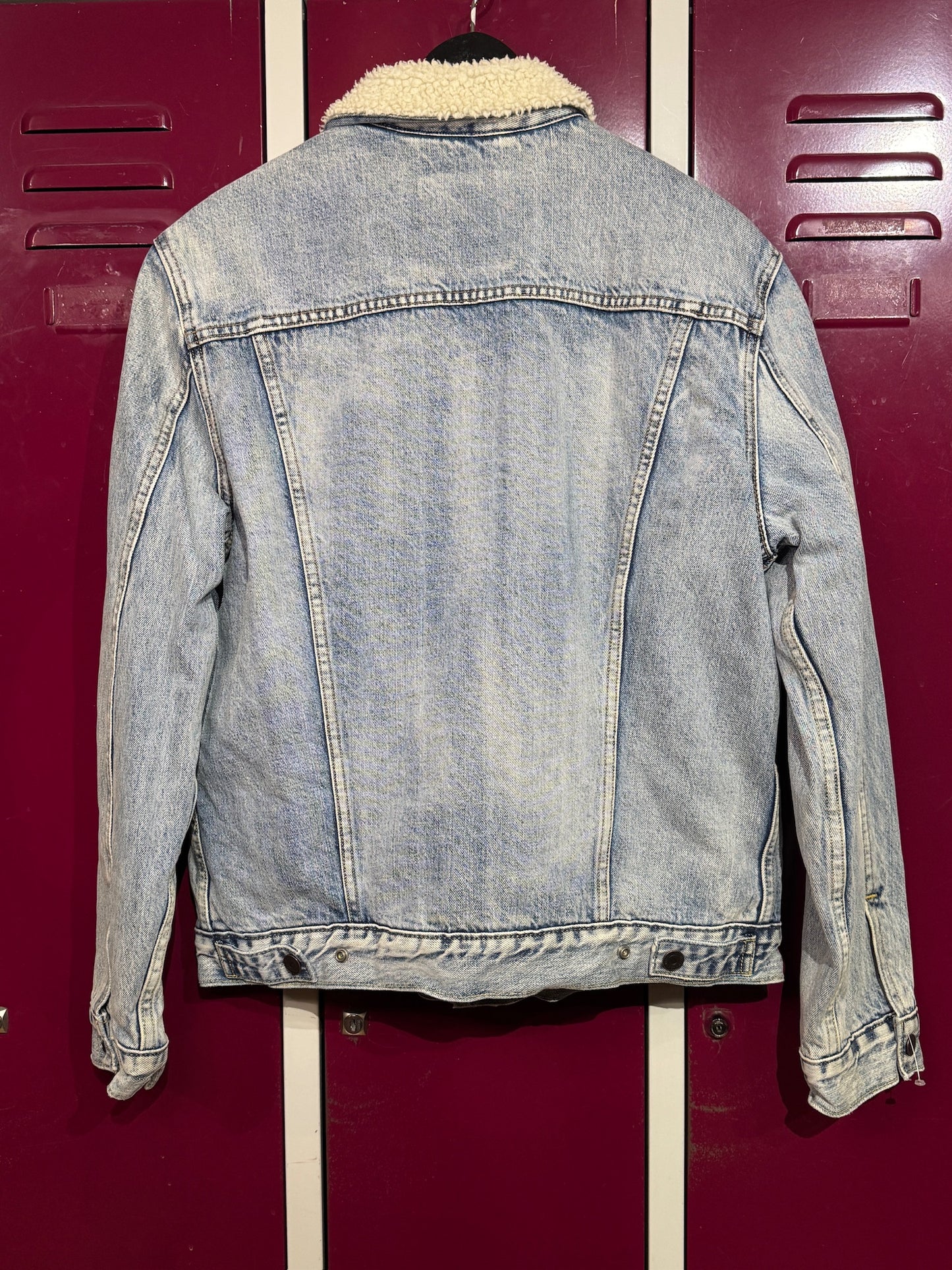 LEVI'S SHERPA LIGHT BLUE DENIM JACKET SZ: M