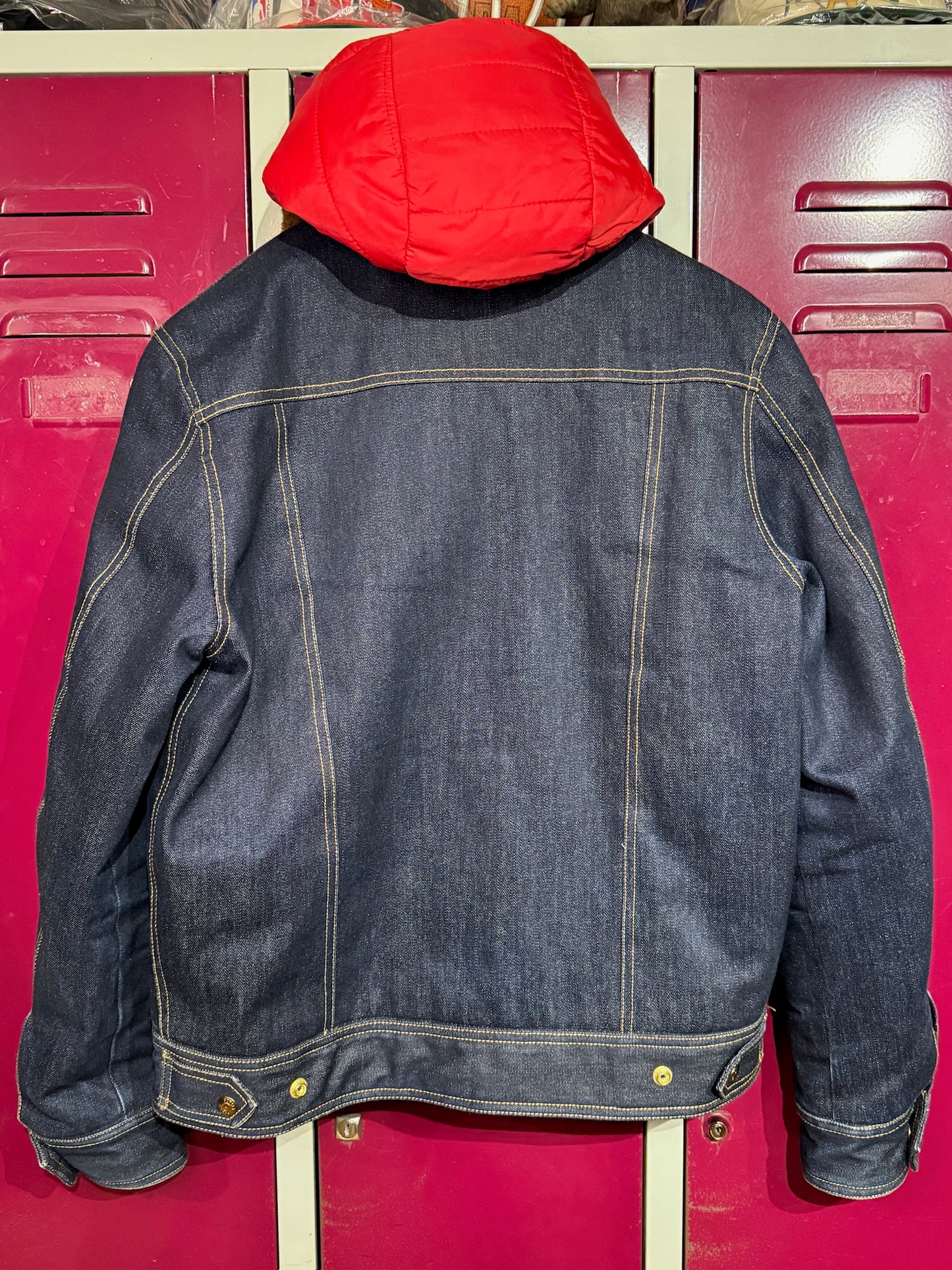 SCHOTT N.Y.C MADISON DENIM "REMOVABLE HOOD & COLLAR" JACKET SZ: S