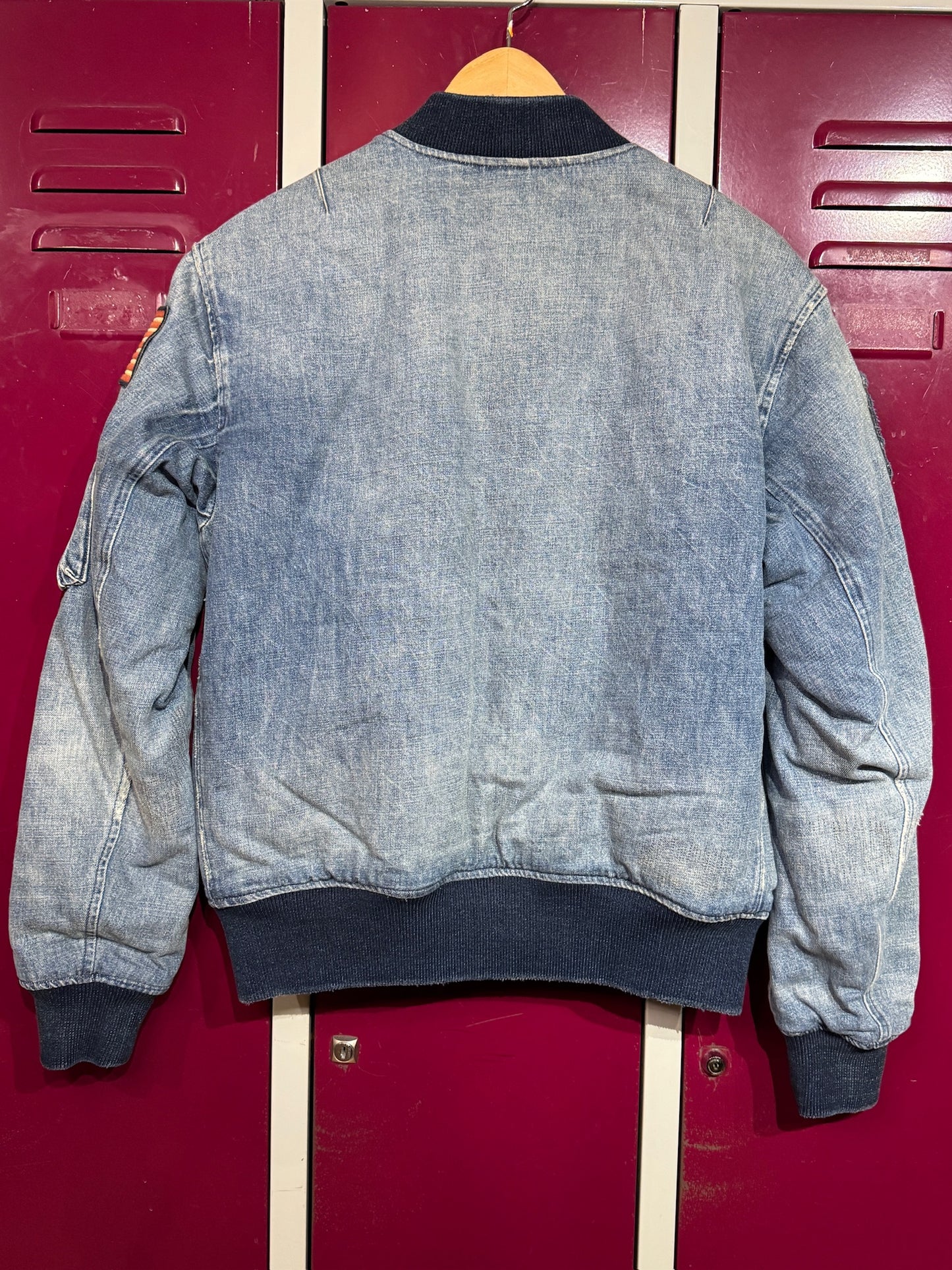 POLO RALPH LAUREN "FLIGHT" BOMBER DENIM JACKET SZ: S
