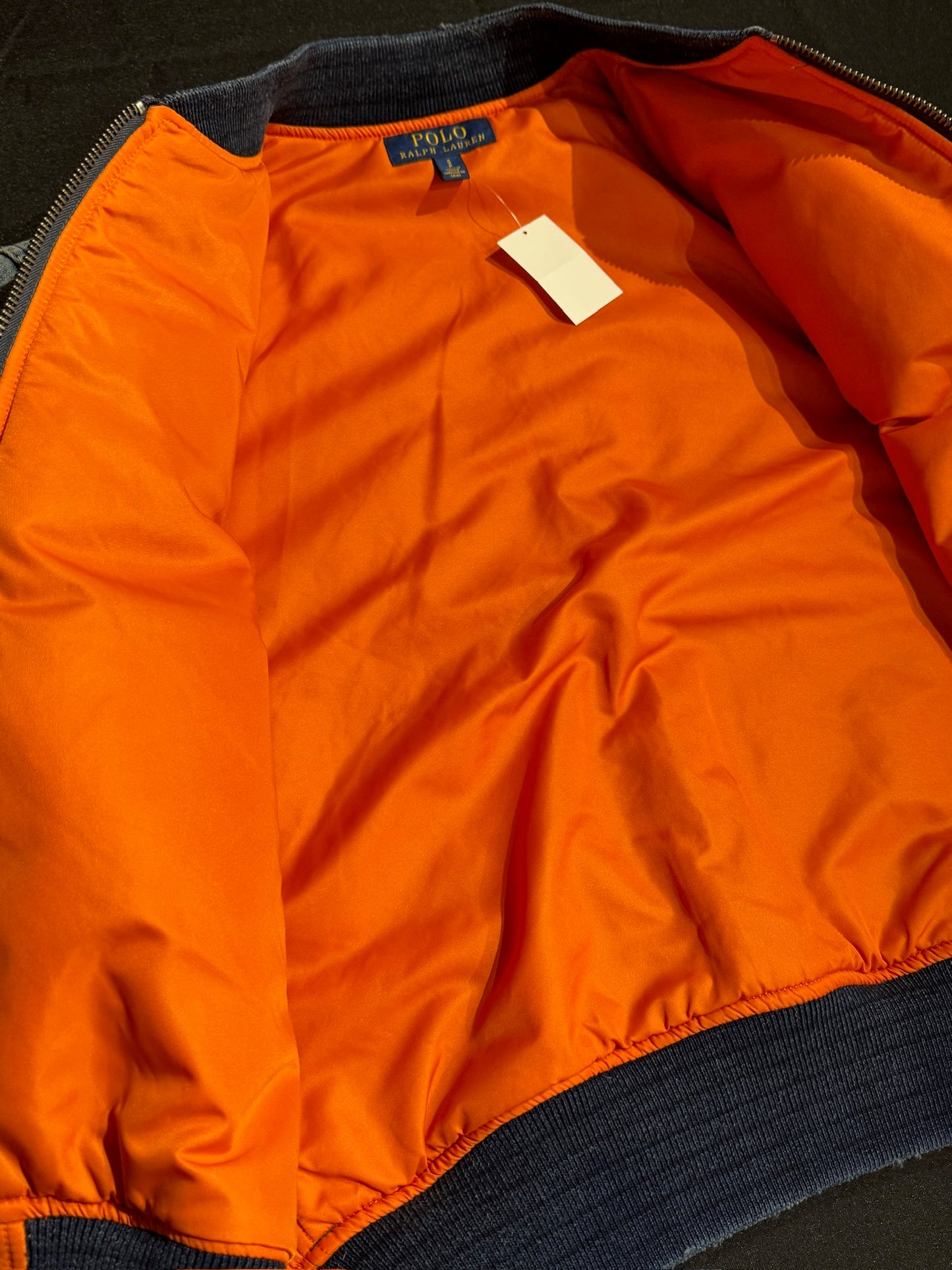 POLO RALPH LAUREN "FLIGHT" BOMBER DENIM JACKET SZ: S