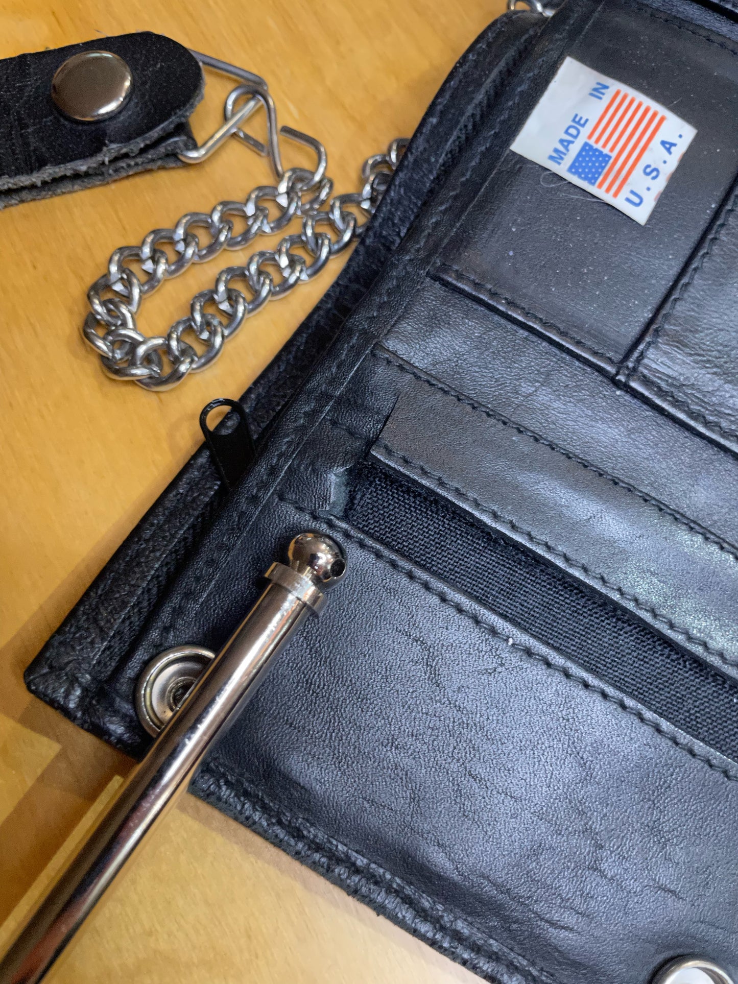 VINTAGE HARLEY DAVIDSON MOTORCYCLES LEATHER BIKER WALLET