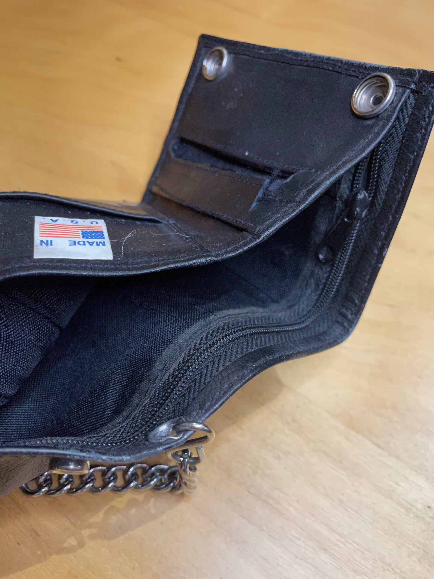 VINTAGE HARLEY DAVIDSON MOTORCYCLES LEATHER BIKER WALLET