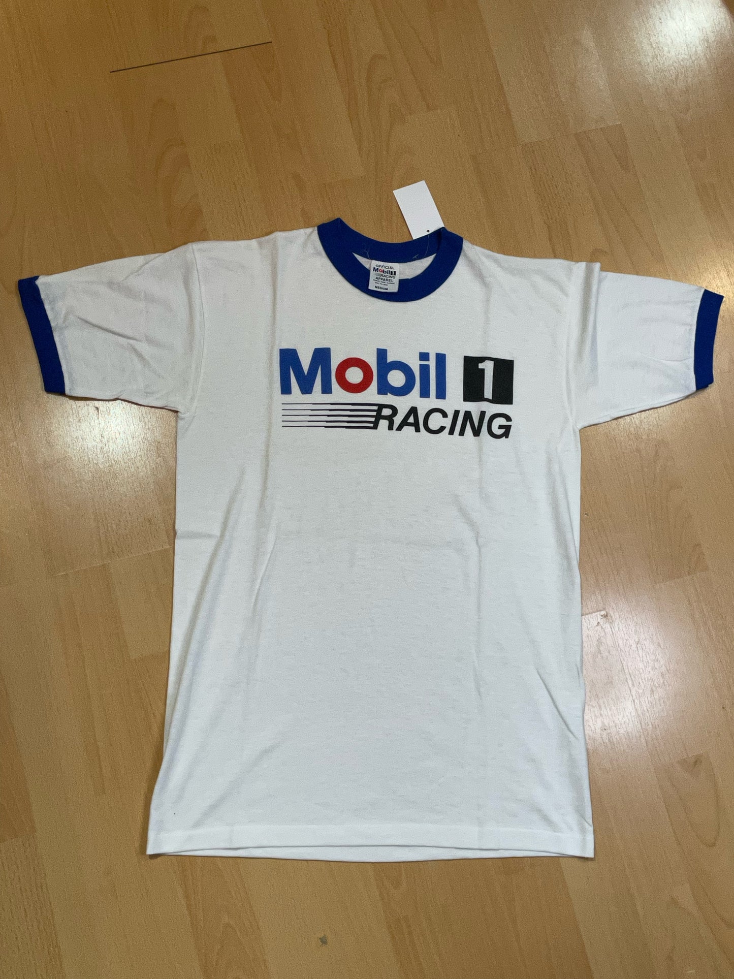 VINTAGE 80s MOBIL 1 RACING T-SHIRT SZ: M