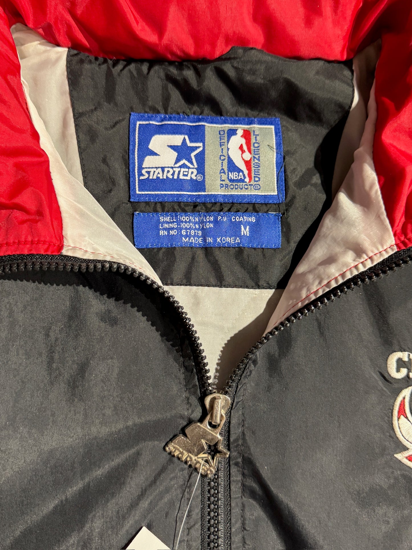 VINTAGE 90s CHICAGO BULLS WINDBREAKER JACKET SZ: M