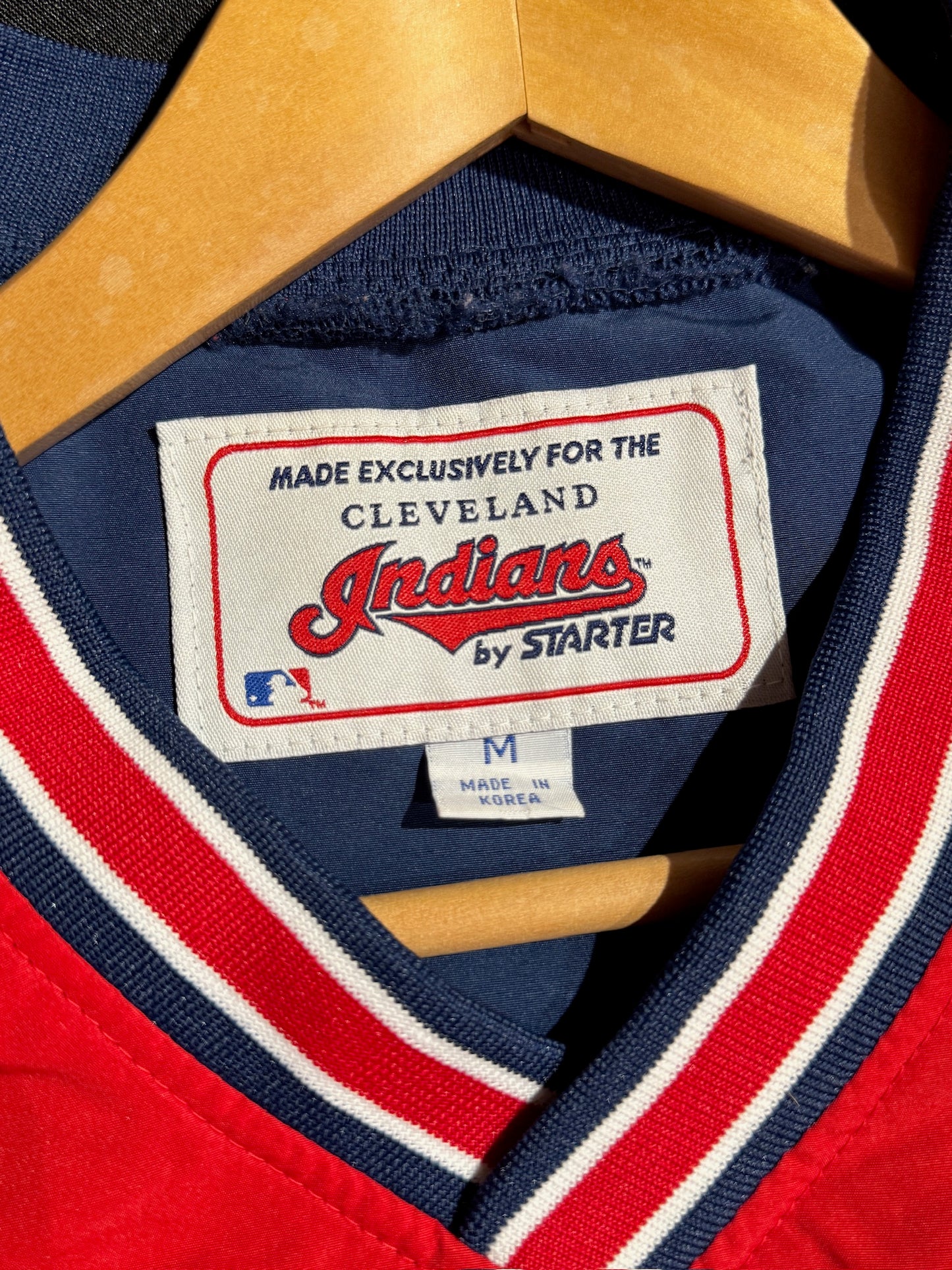 VINTAGE 90s STARTER CLEVELAND INDIANS PULLOVER WINDBREAKER JACKET SZ: M