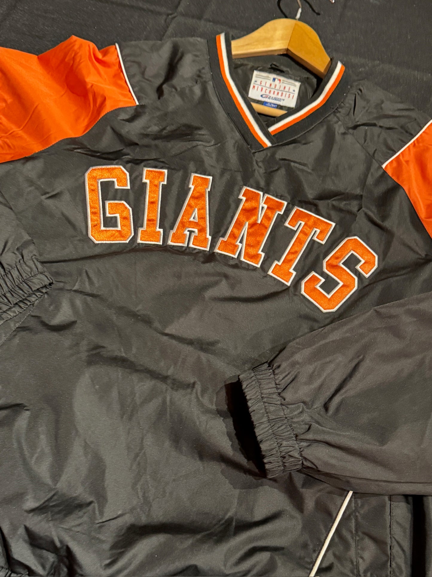 VINTAGE G-III SPORTS SAN FRANCISCO GIANTS PULLOVER WINDBREAKER JACKET SZ: M