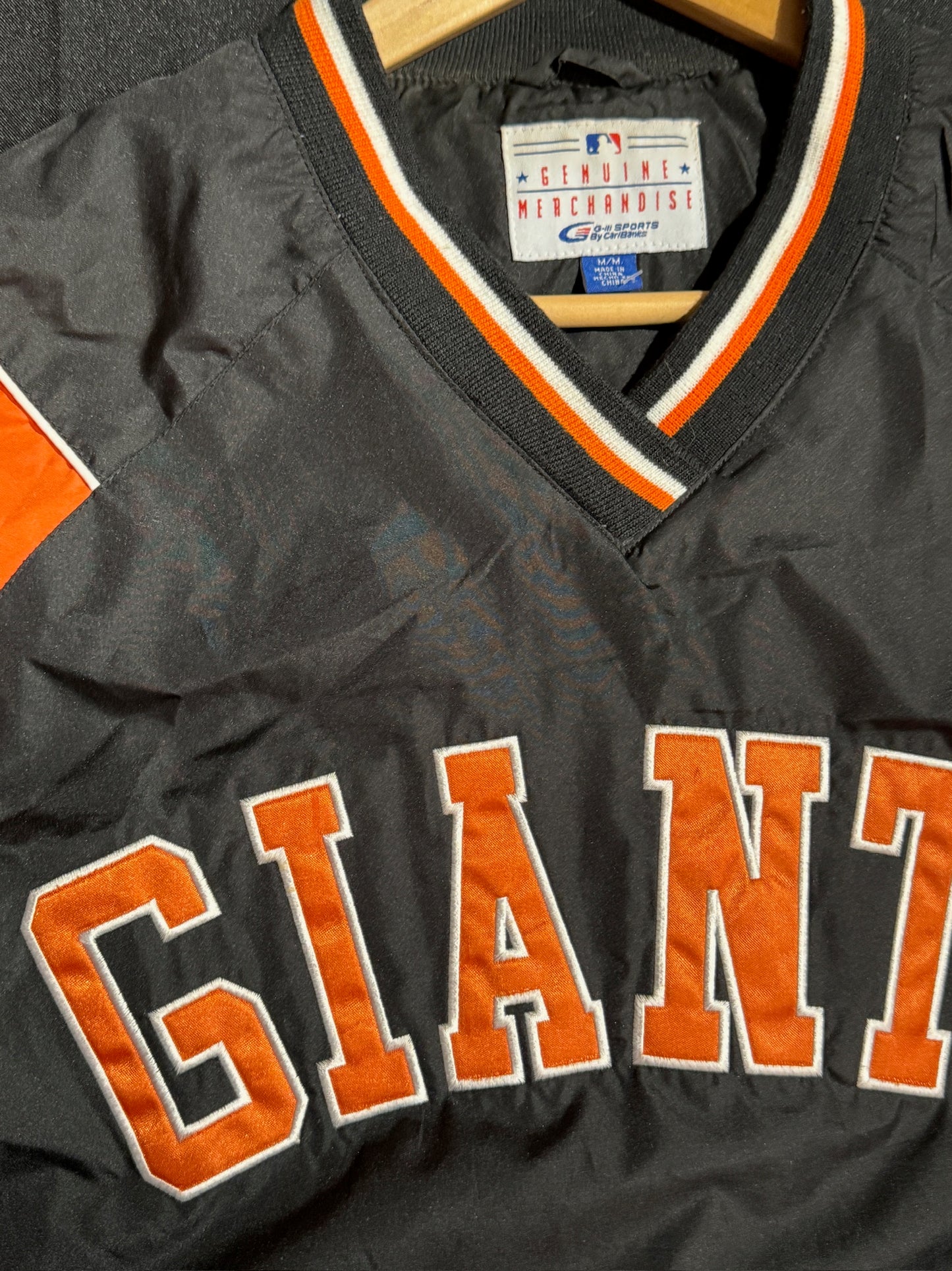 VINTAGE G-III SPORTS SAN FRANCISCO GIANTS PULLOVER WINDBREAKER JACKET SZ: M
