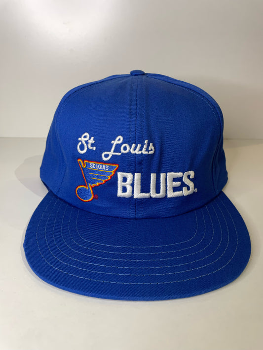 "DS" VINTAGE 90s ST. LOUIS BLUES CCM SNAPBACK CAP HAT