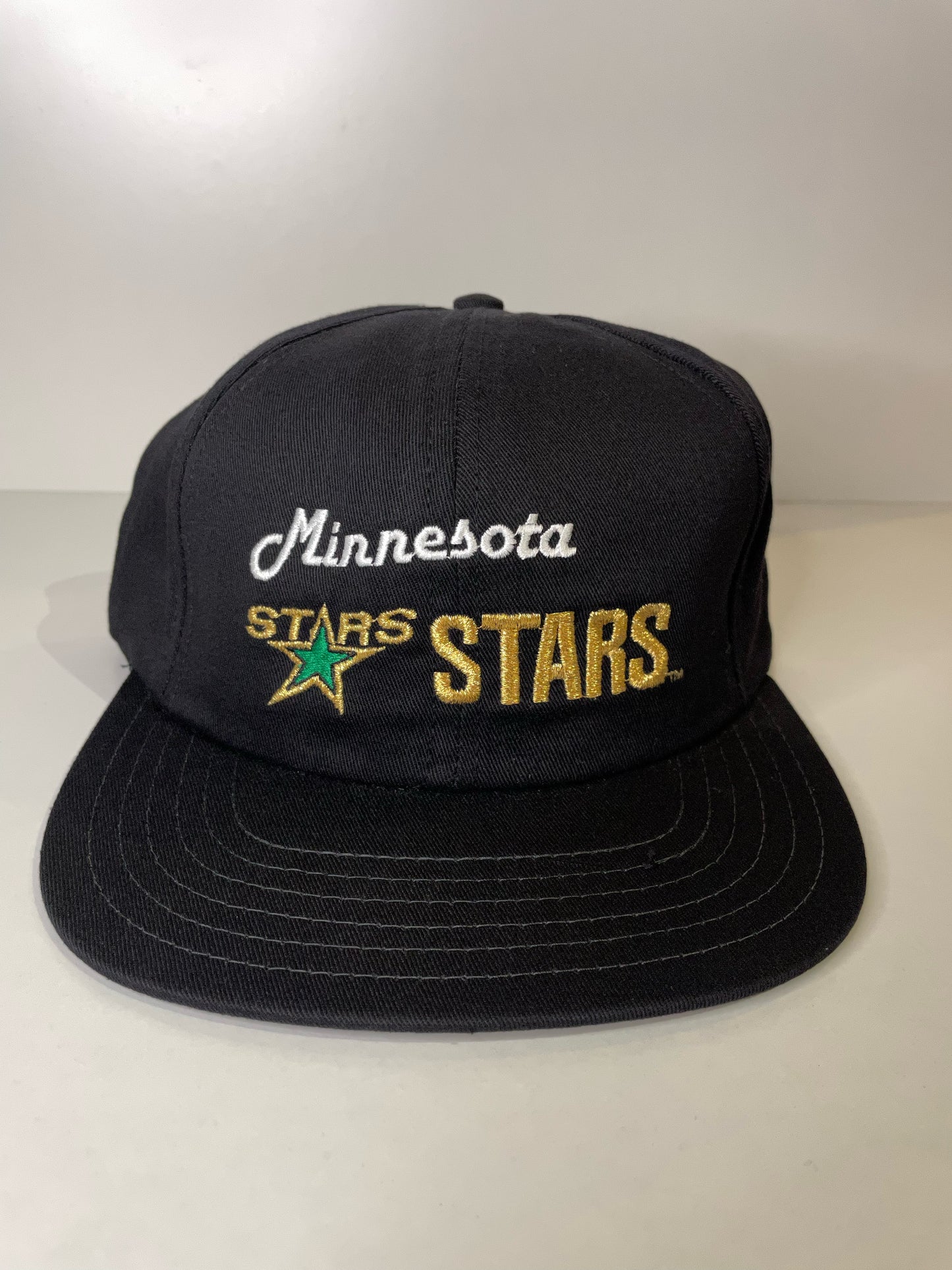 "DS" VINTAGE 90s MINNESOTA STARS CCM SNAPBACK CAP HAT
