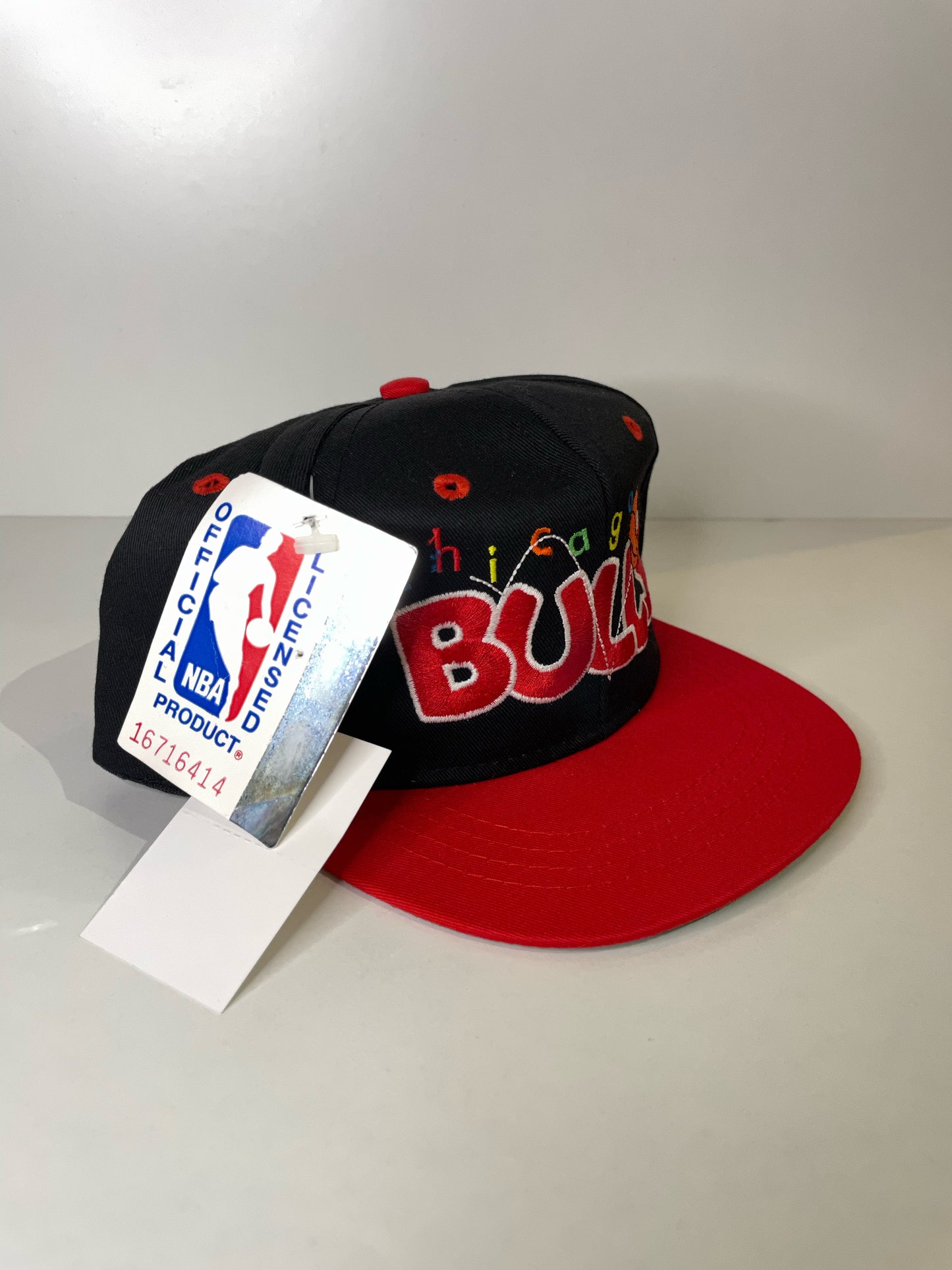 "KIDS" "DS" VINTAGE 90s CHICAGO BULLS COMPETITOR SNAPBACK CAP HAT