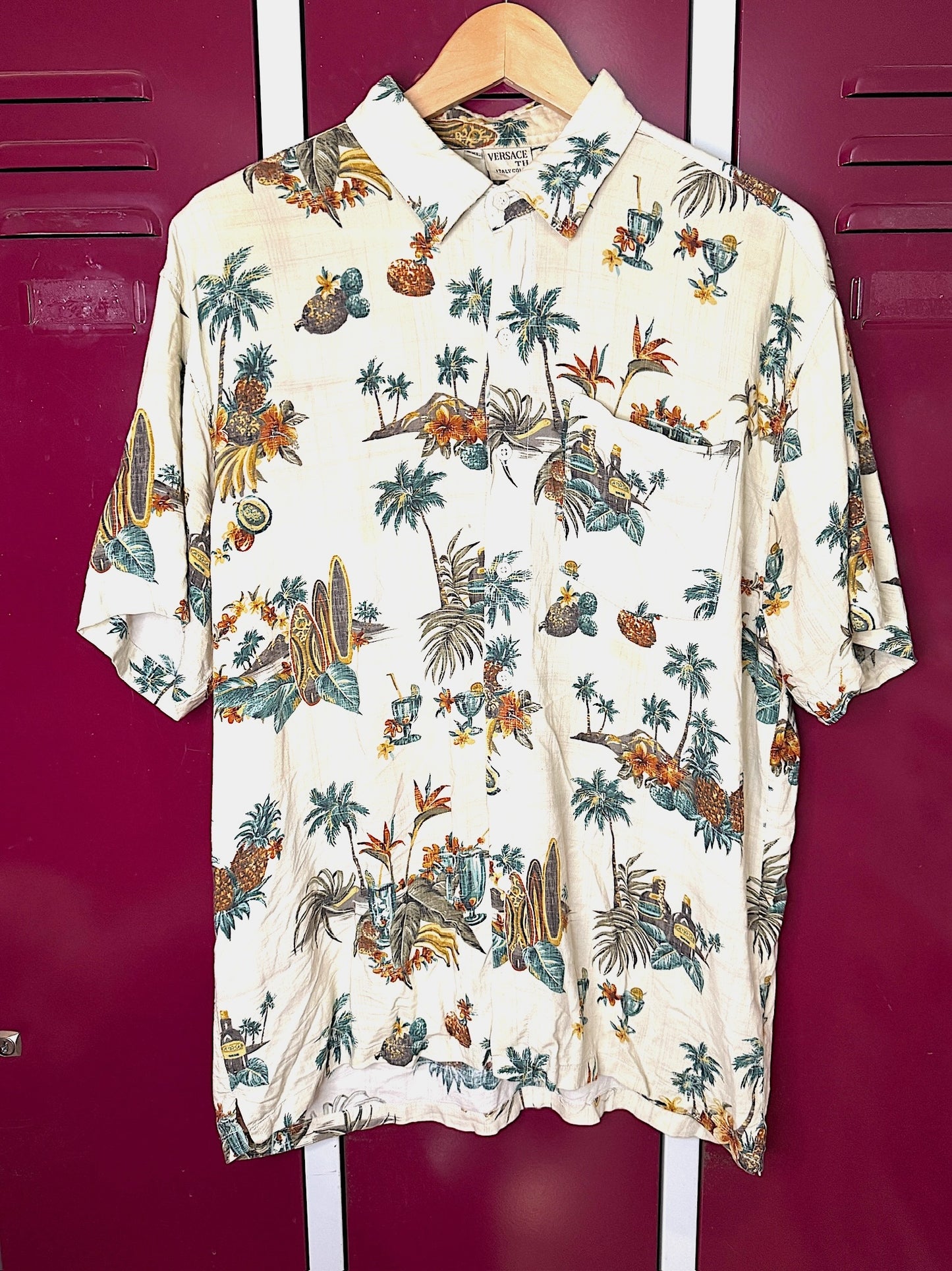 VINTAGE VERSACE TH HAWAIIAN SHORT SLEEVES SHIRT SZ: 5XL
