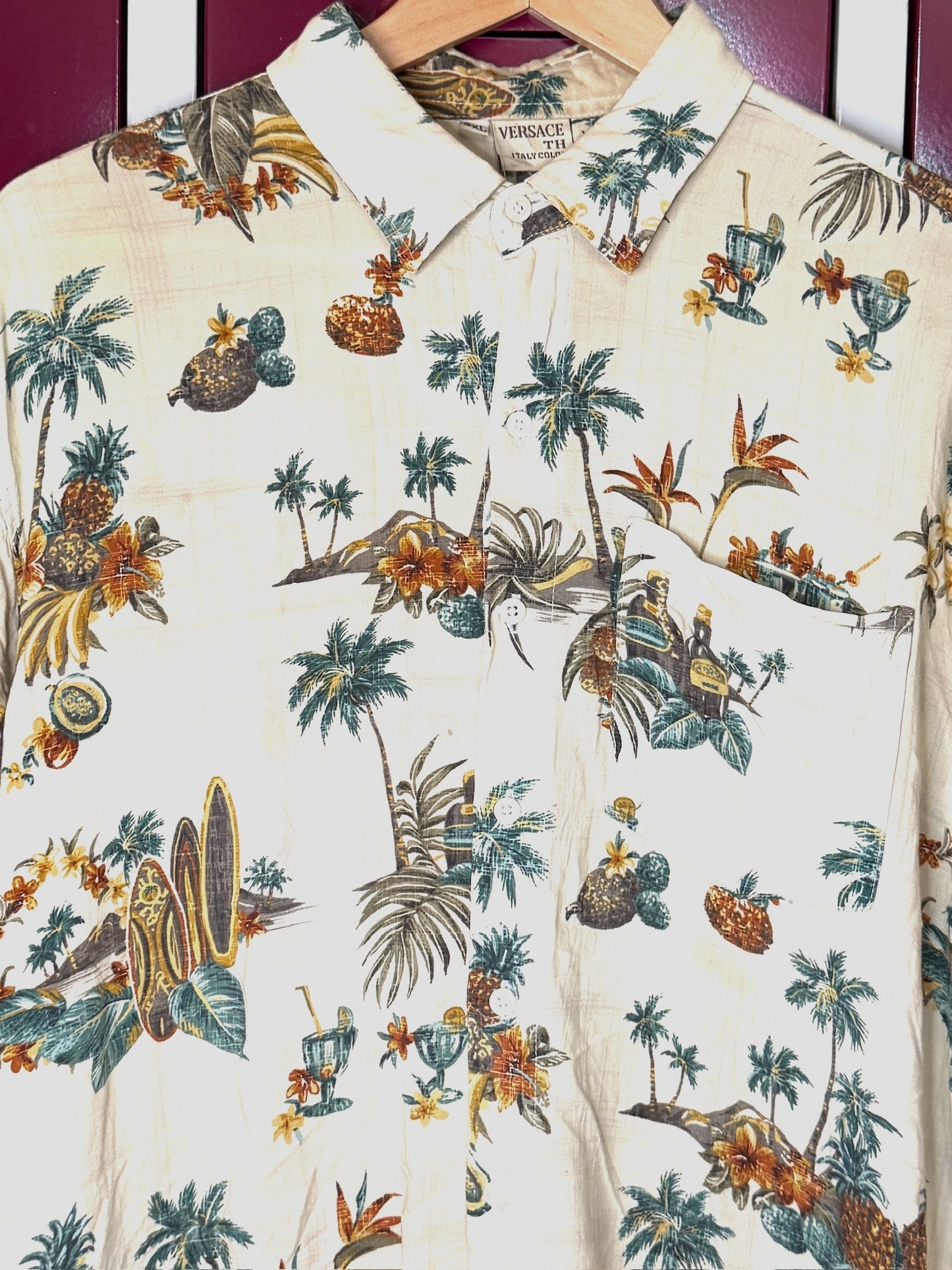 VINTAGE VERSACE TH HAWAIIAN SHORT SLEEVES SHIRT SZ: 5XL