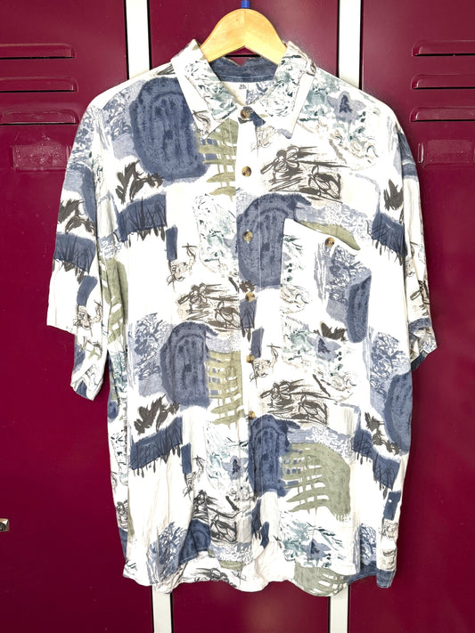 VINTAGE OVERSIZE SHORT SLEEVES SHIRT  SZ: XL