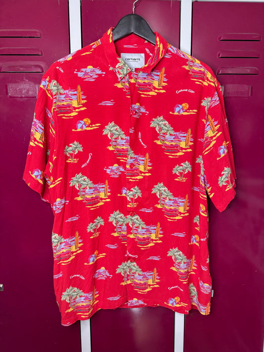 CARHARTT SHORT SLEEVES HAWAIIAN SHIRT SZ: XL