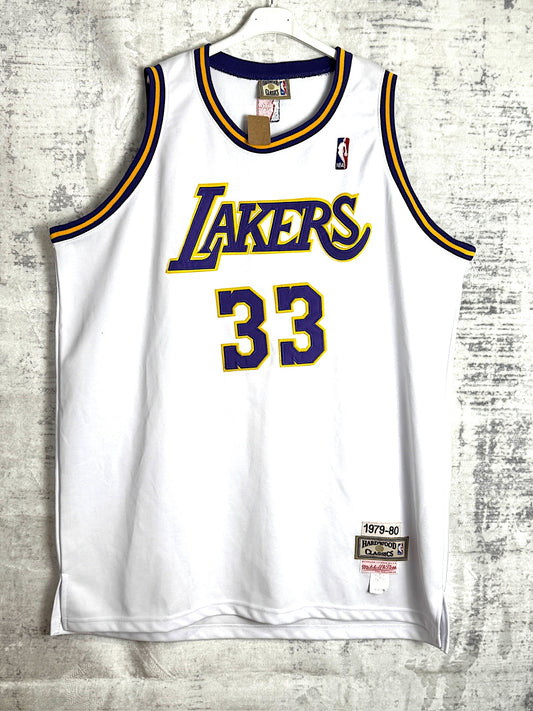 MITCHELL & NESS LOS ANGELES LAKERS "KAREEM ABDUL-JABBAR" NBA JERSEY  SZ: 54-XXXL