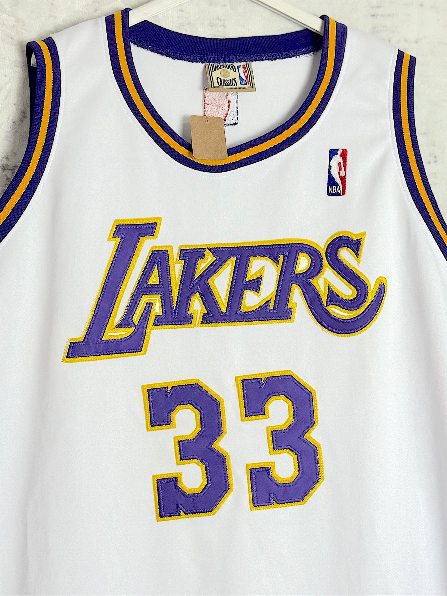 MITCHELL & NESS LOS ANGELES LAKERS "KAREEM ABDUL-JABBAR" NBA JERSEY SZ: 54-XXXL