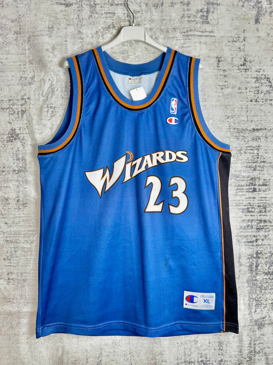 VINTAGE 90s CHAMPION WASHINGTON WIZARDS "MICHAEL JORDAN" NBA JERSEY  SZ: XL