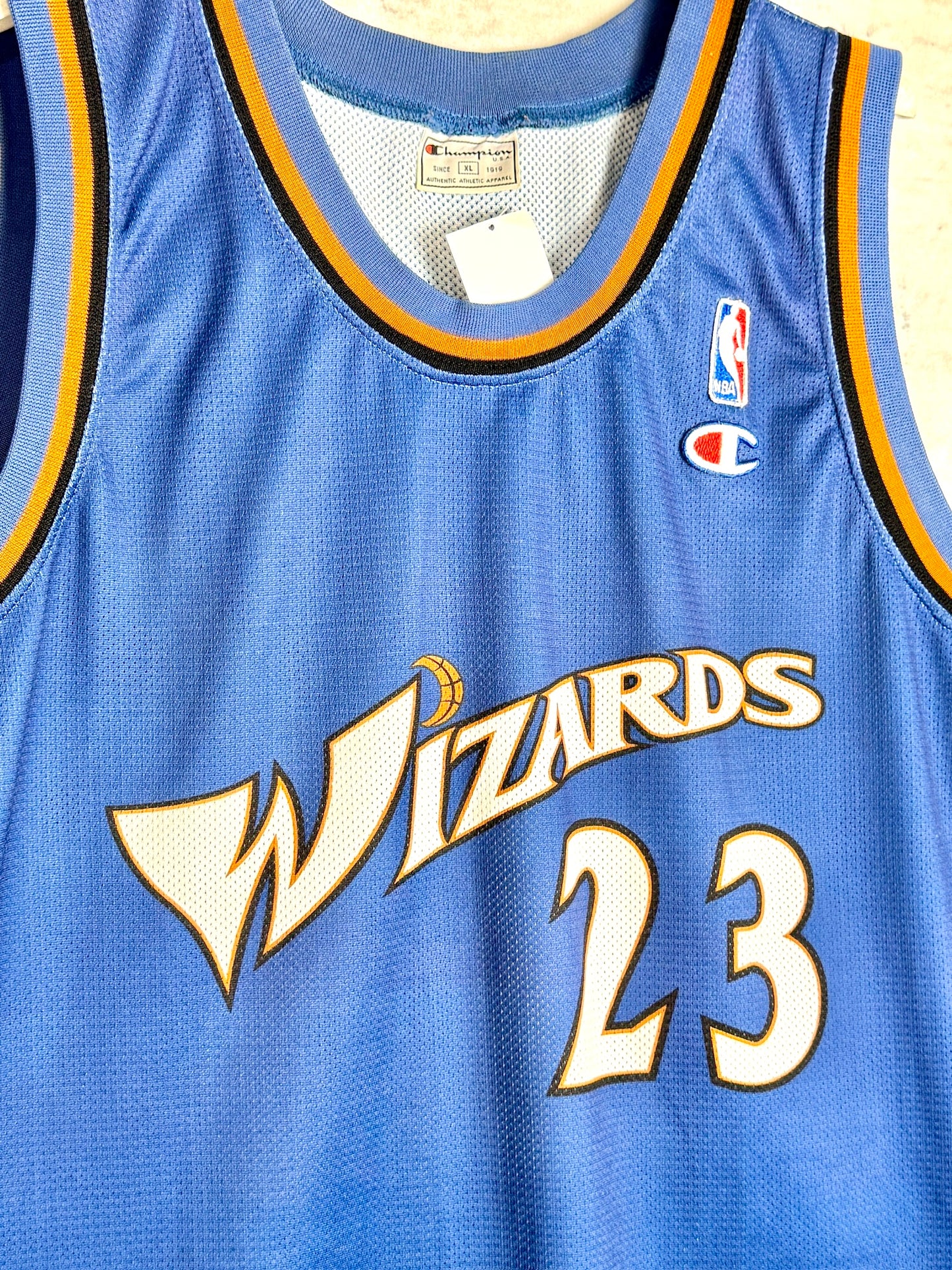 VINTAGE 90s CHAMPION WASHINGTON WIZARDS "MICHAEL JORDAN" NBA JERSEY SZ: XL