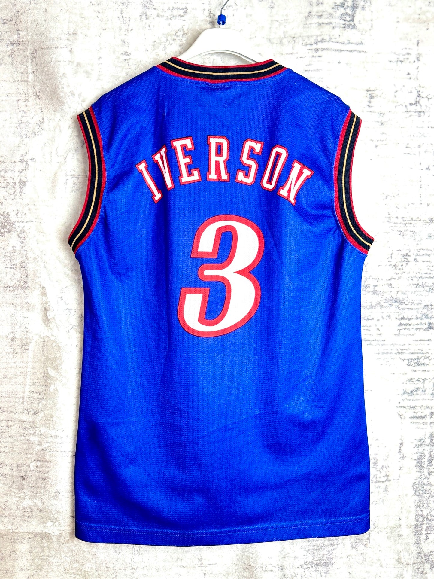 VINTAGE CHAMPION PHILADELPHIA 76ERS "ALLEN IVERSON" NBA JERSEY SZ: S