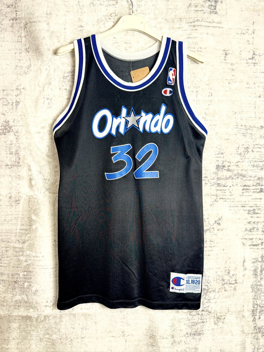 VINTAGE CHAMPION ORLANDO MAGIC "SHAQUILLE O'NEAL" NBA JERSEY SZ: XL (18-20)