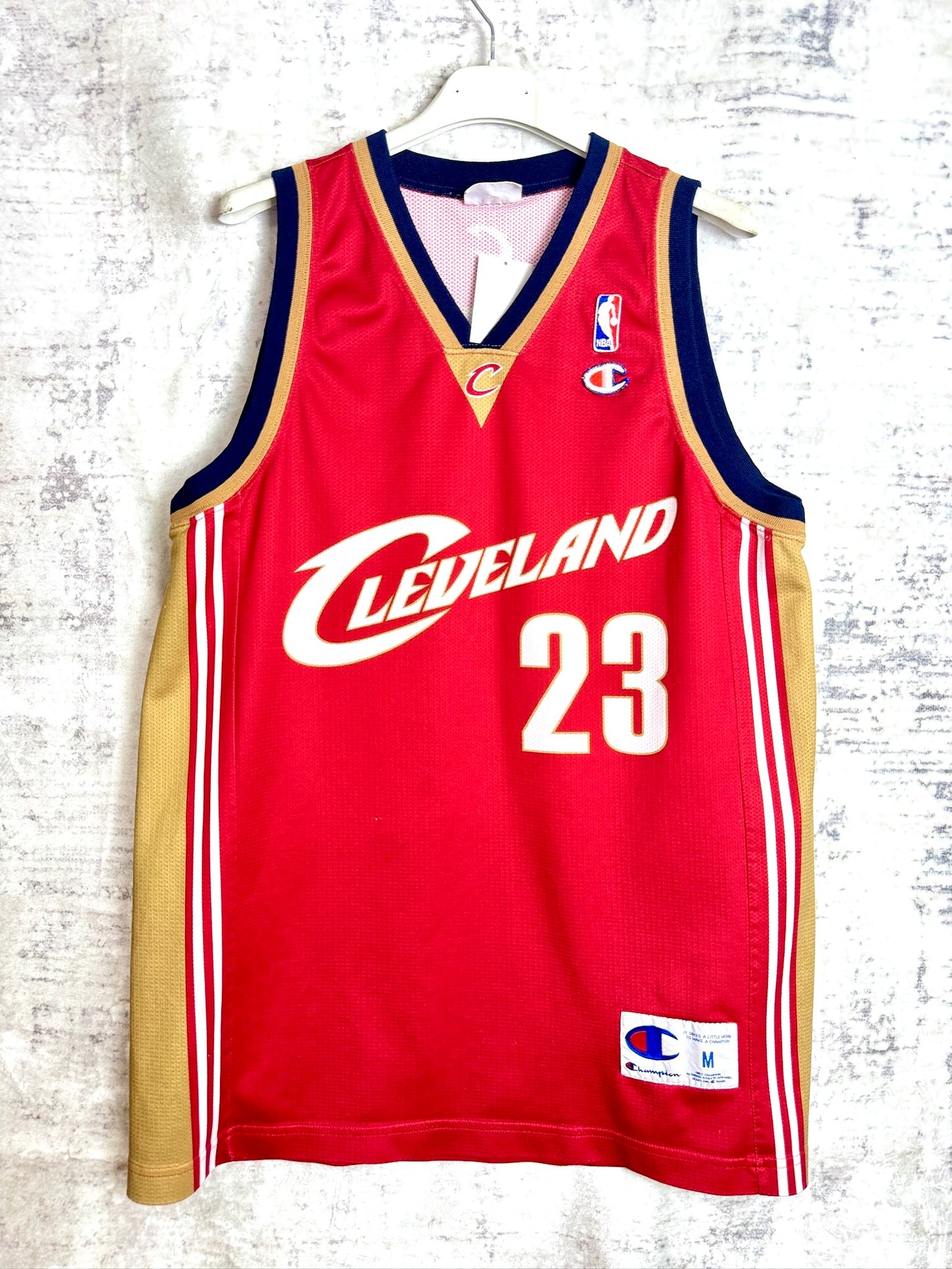 CHAMPION CLEVELAND CAVALIERS "LEBRON JAMES" NBA JERSEY SZ: M