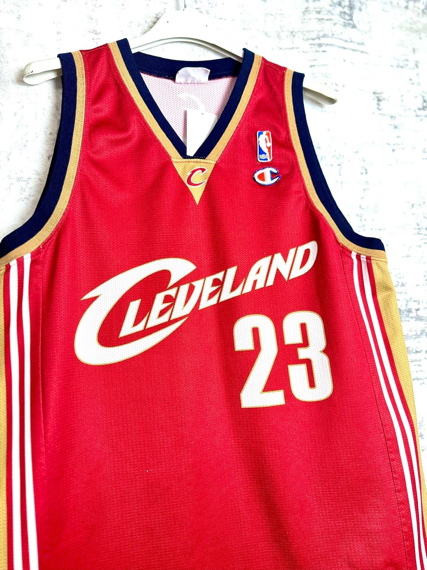 CHAMPION CLEVELAND CAVALIERS "LEBRON JAMES" NBA JERSEY SZ: M