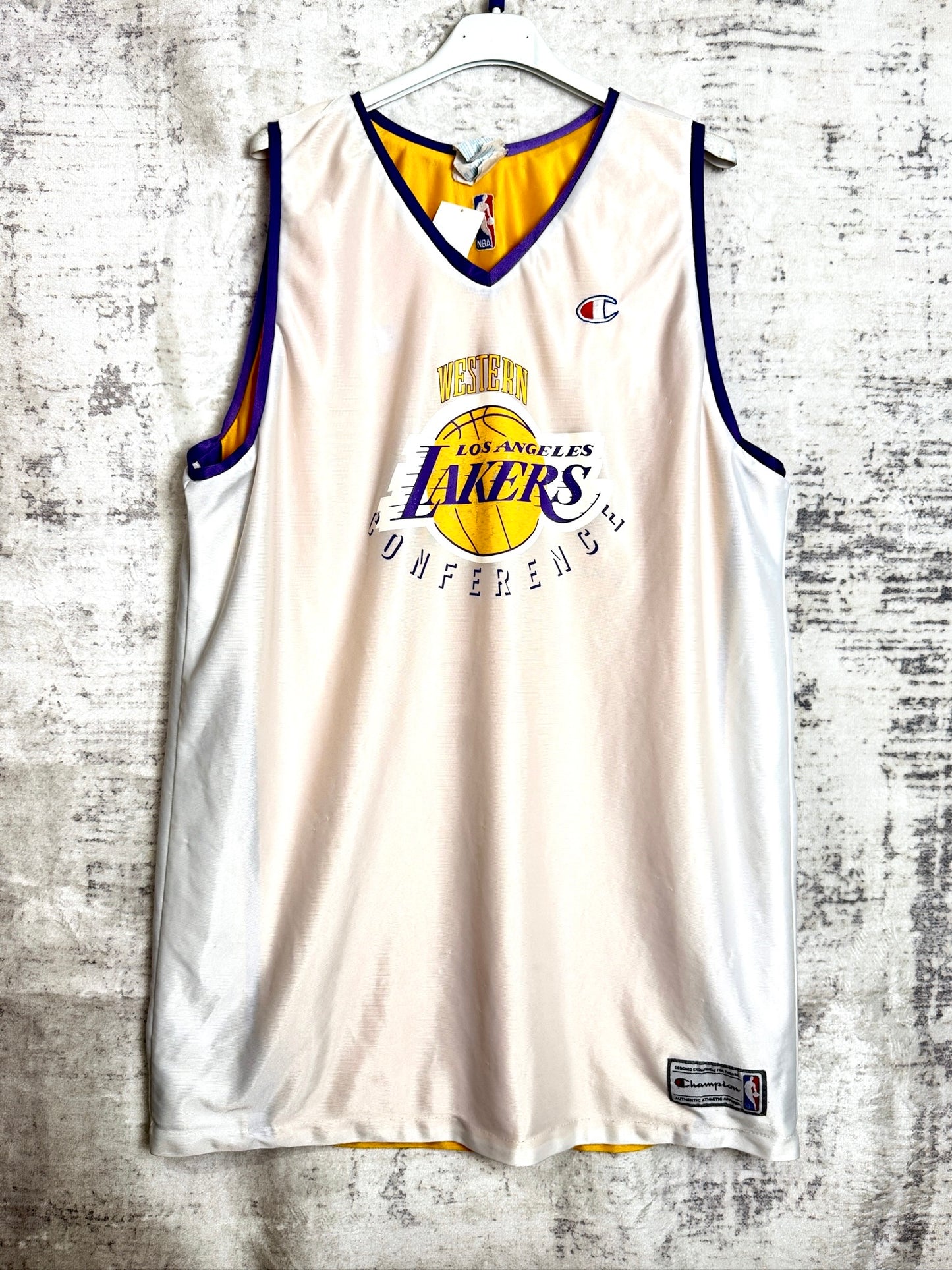 REVERSIBLE CHAMPION LOS ANGELES LAKERS "WESTERN NBA CONFERENCE" JERSEY SZ: XL