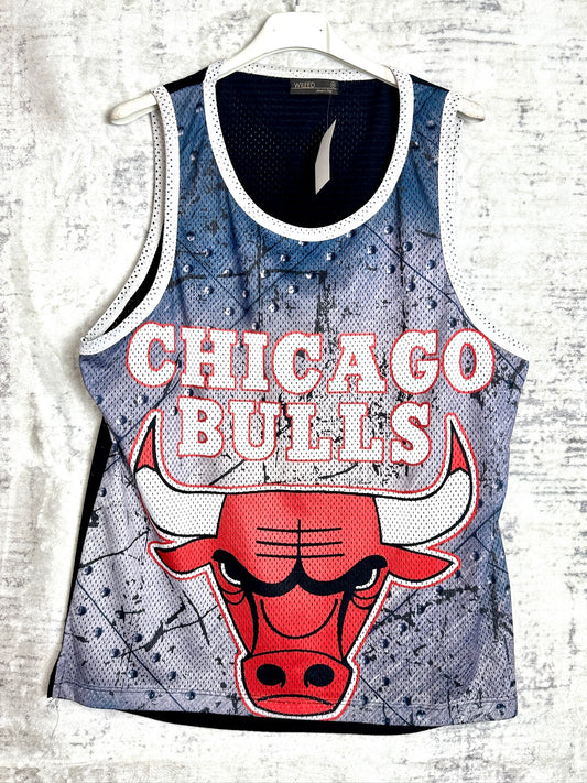 WILEED CHICAGO BULLS "ALL OVER PRINT" NBA JERSEY  SZ: M