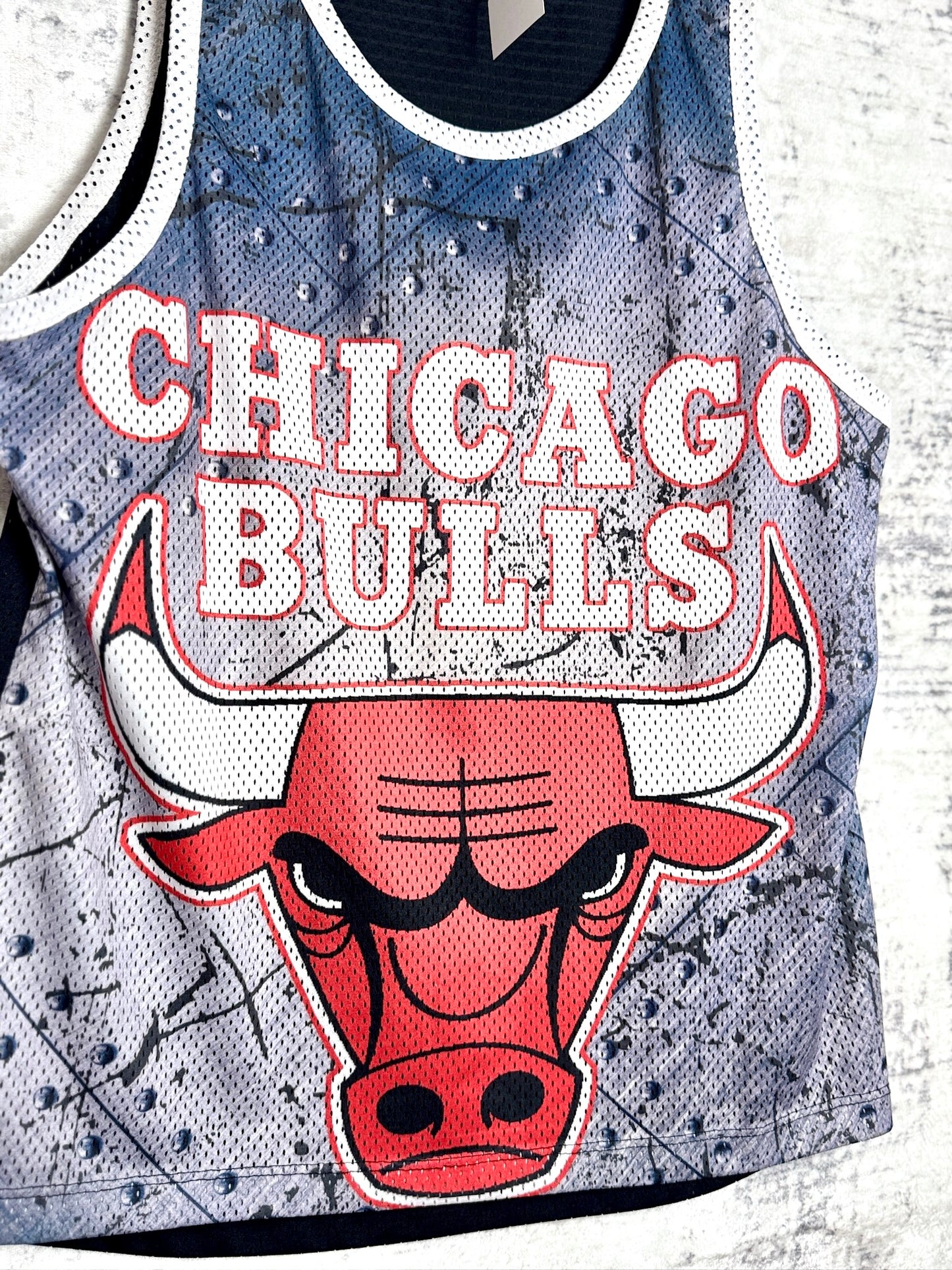 WILEED CHICAGO BULLS "ALL OVER PRINT" NBA JERSEY SZ: M