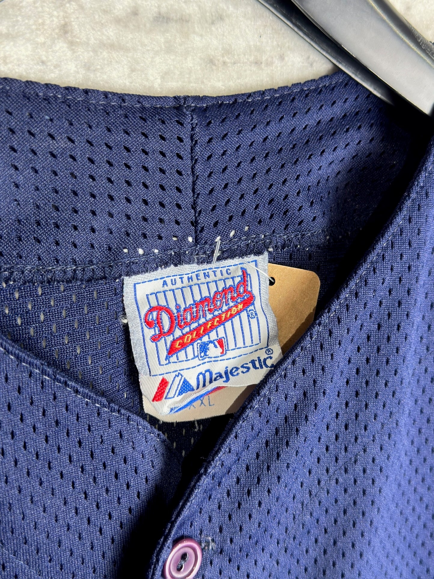 VINTAGE 90s MAJESTIC NEW YORK YANKEES "MADE IN USA" MLB BASEBALL JERSEY  SZ: XXL